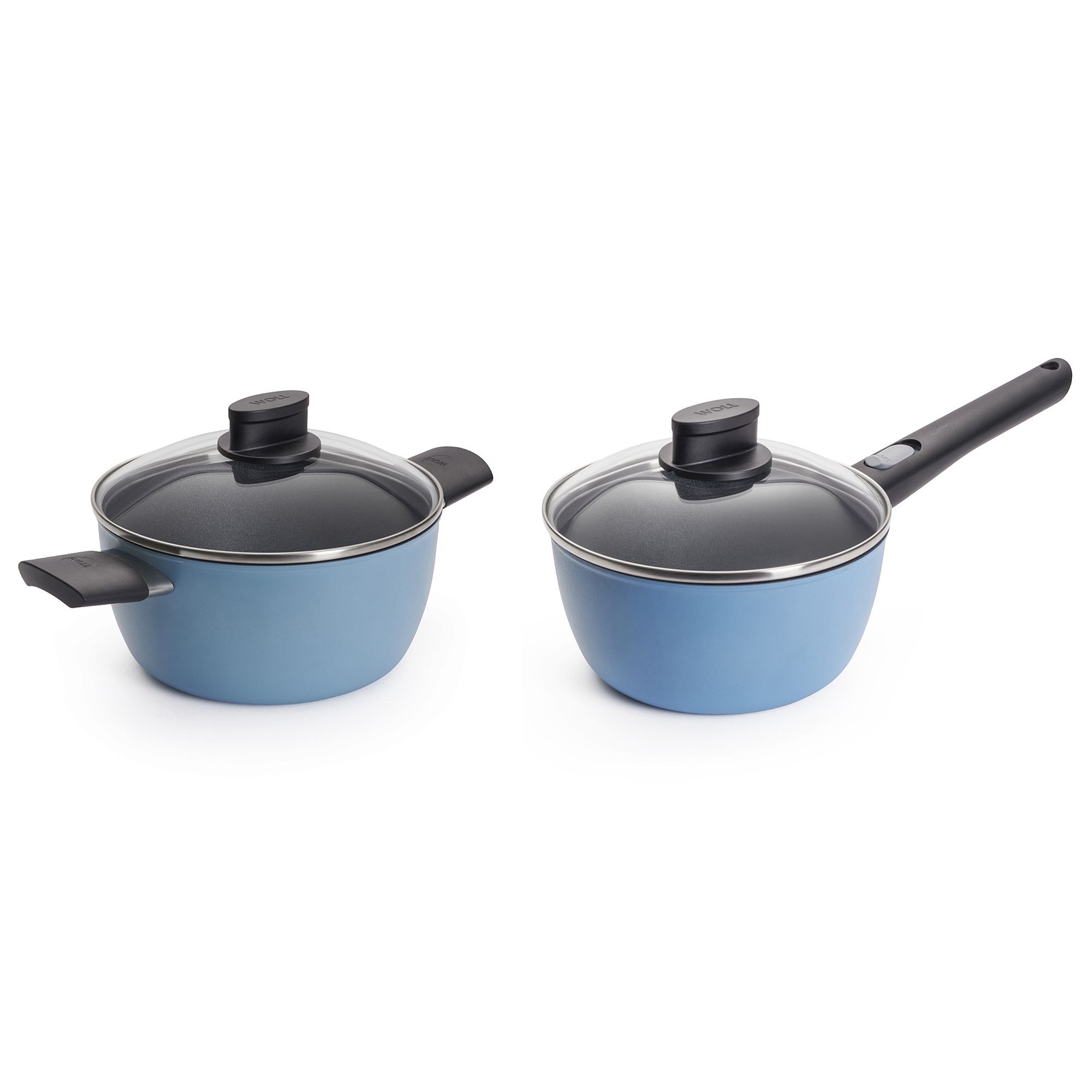 WOLL® Ecolour Induktion QXR Topf-Set inkl. Sicherheitsglasdeckel Ø 18 cm & 20 cm