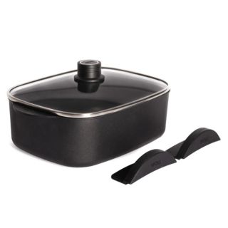 WOLL® Eco Logic Bräter Aluminium, inkl. Silikonseitengriffen 29 x 22 cm Innenmaß