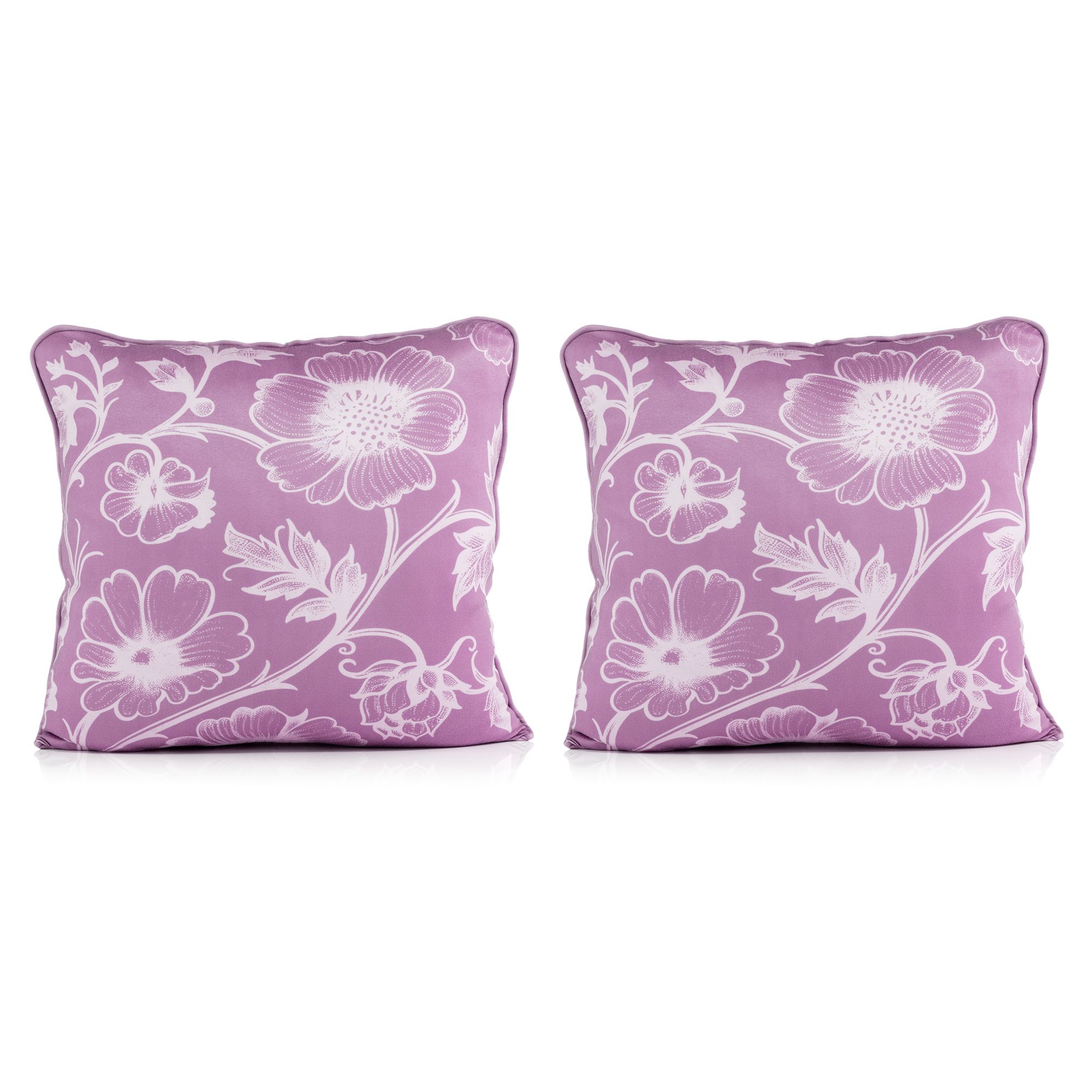JERYMOOD 2 Kissenbezüge florale Grafik Mikrofaser Jersey waschbar, ca. 40x40cm