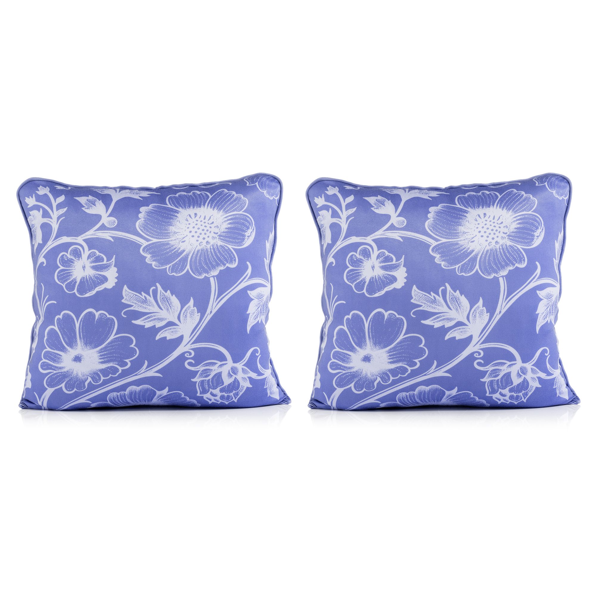 JERYMOOD 2 Kissenbezüge florale Grafik Mikrofaser Jersey waschbar, ca. 40x40cm
