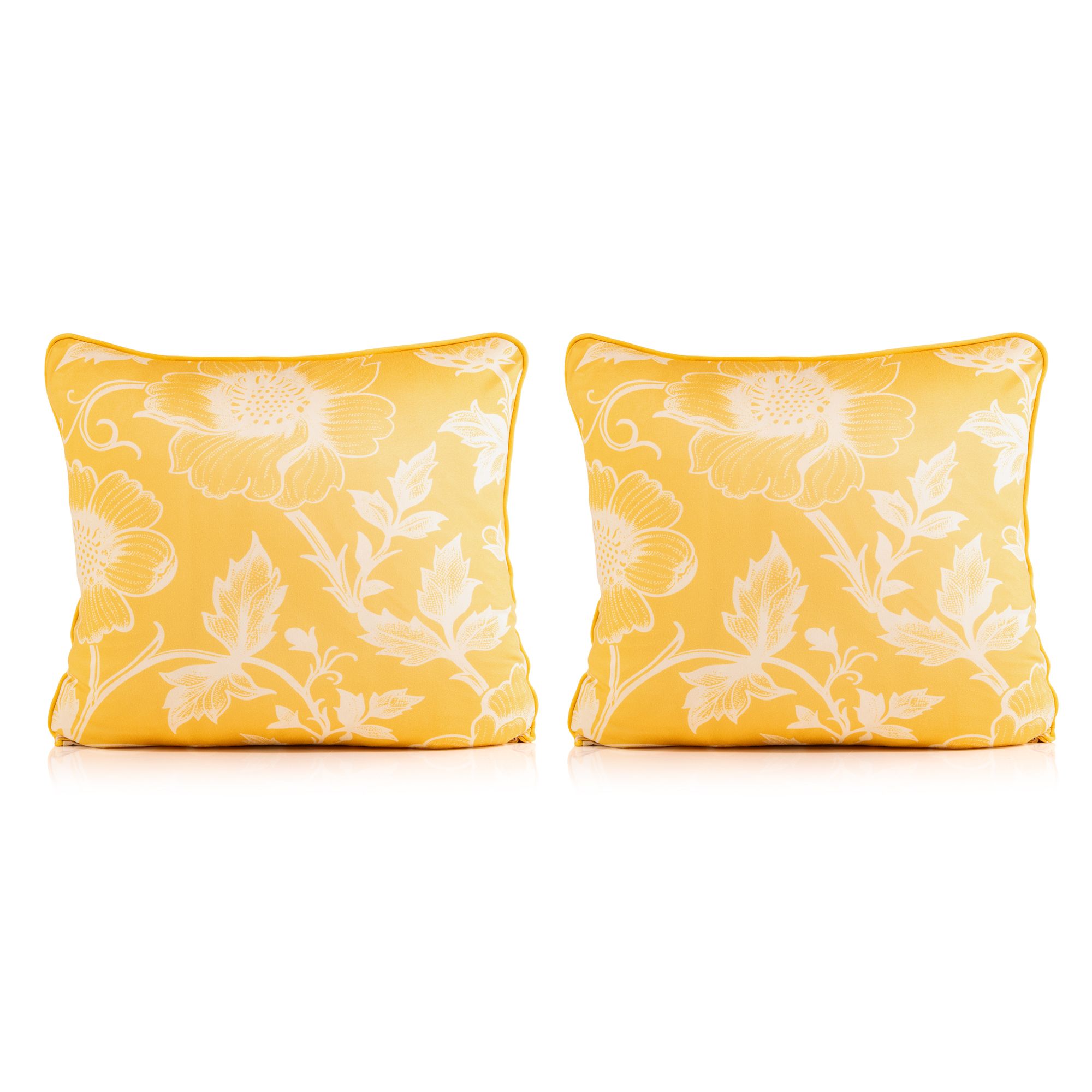 JERYMOOD 2 Kissenbezüge florale Grafik Mikrofaser Jersey waschbar, ca. 40x40cm