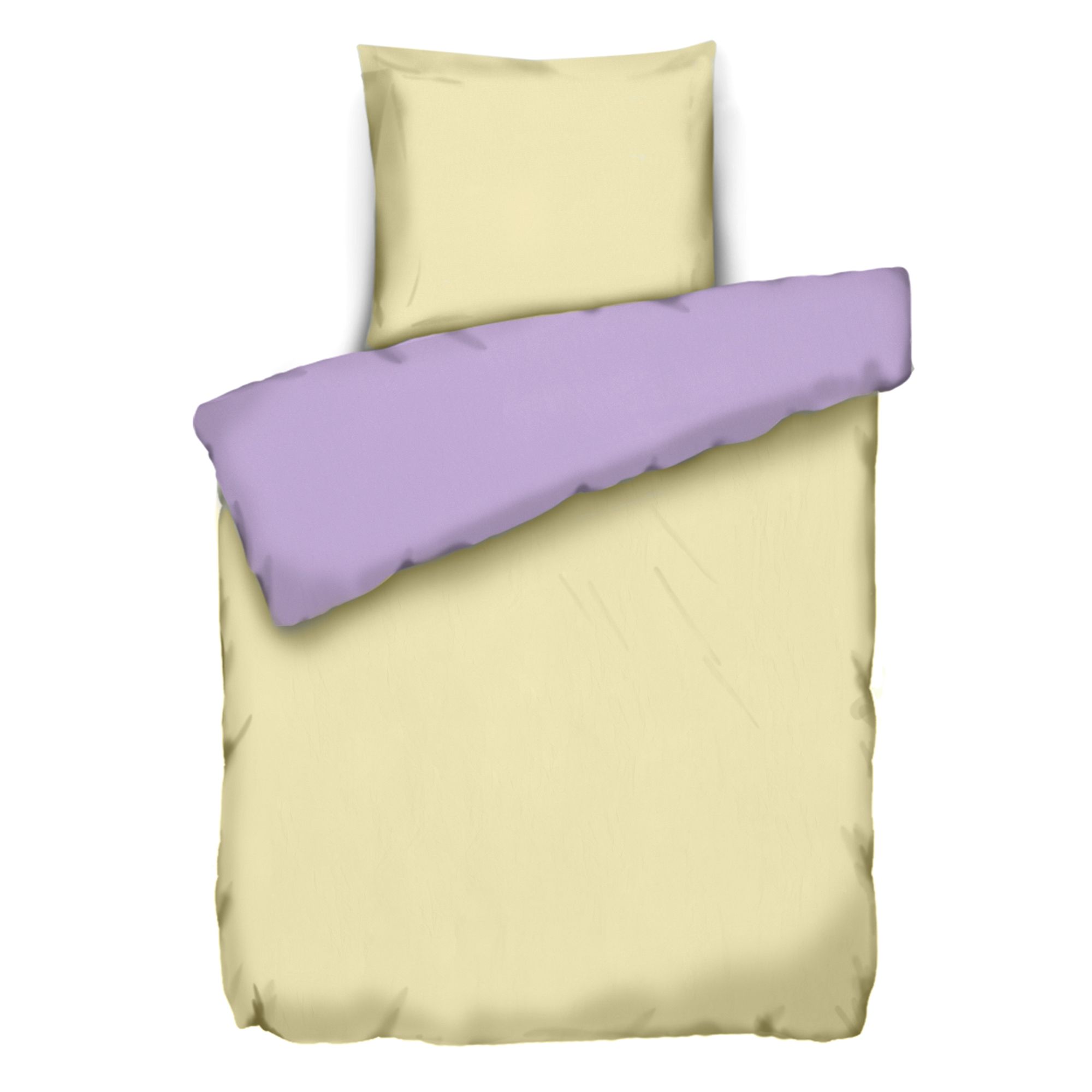 SOFT HARMONY Wendebettwäsche uni Mikrofaser samtweich Kissenauswahl, 2tlg.