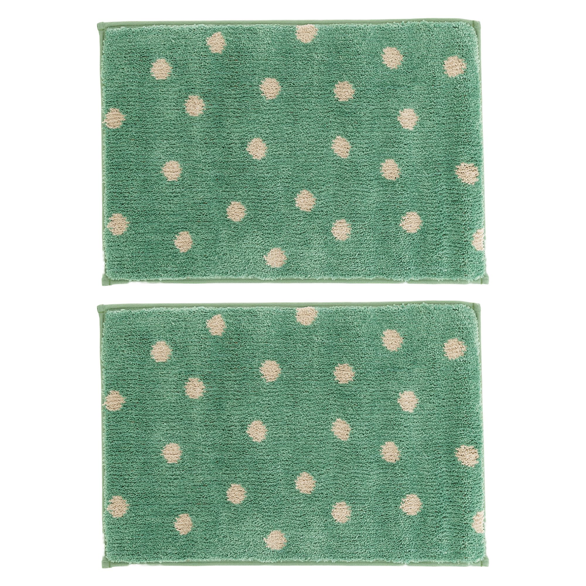 CASA FONDO 2 Fußmatten Polka Dots mehrfarbig Mikrofaser, waschbar
