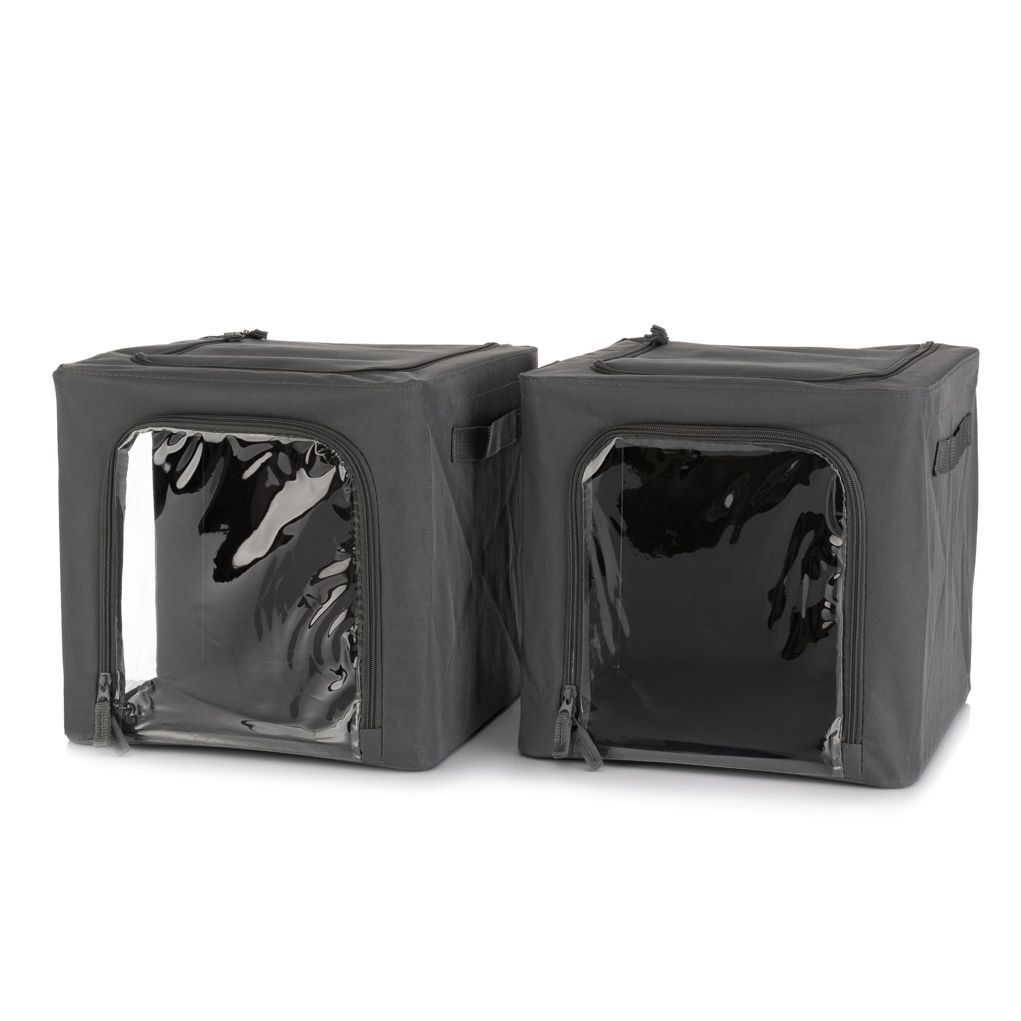 AQURAT Aufbewahrungsbox für Universal-Regal mit Sichtfenster 26l, 2 Stück