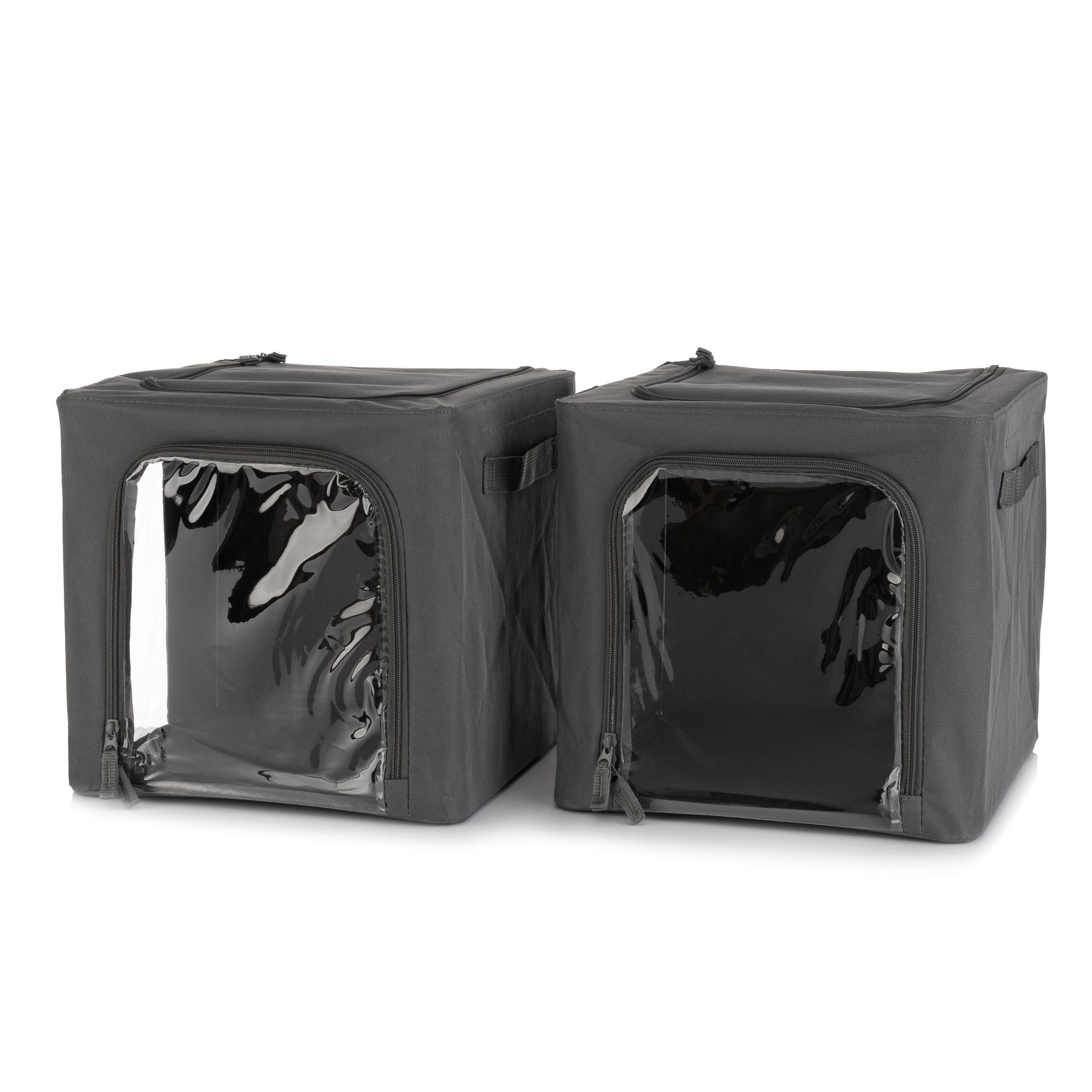 AQURAT Aufbewahrungsbox für Universal-Regal mit Sichtfenster 26l, 2 Stück