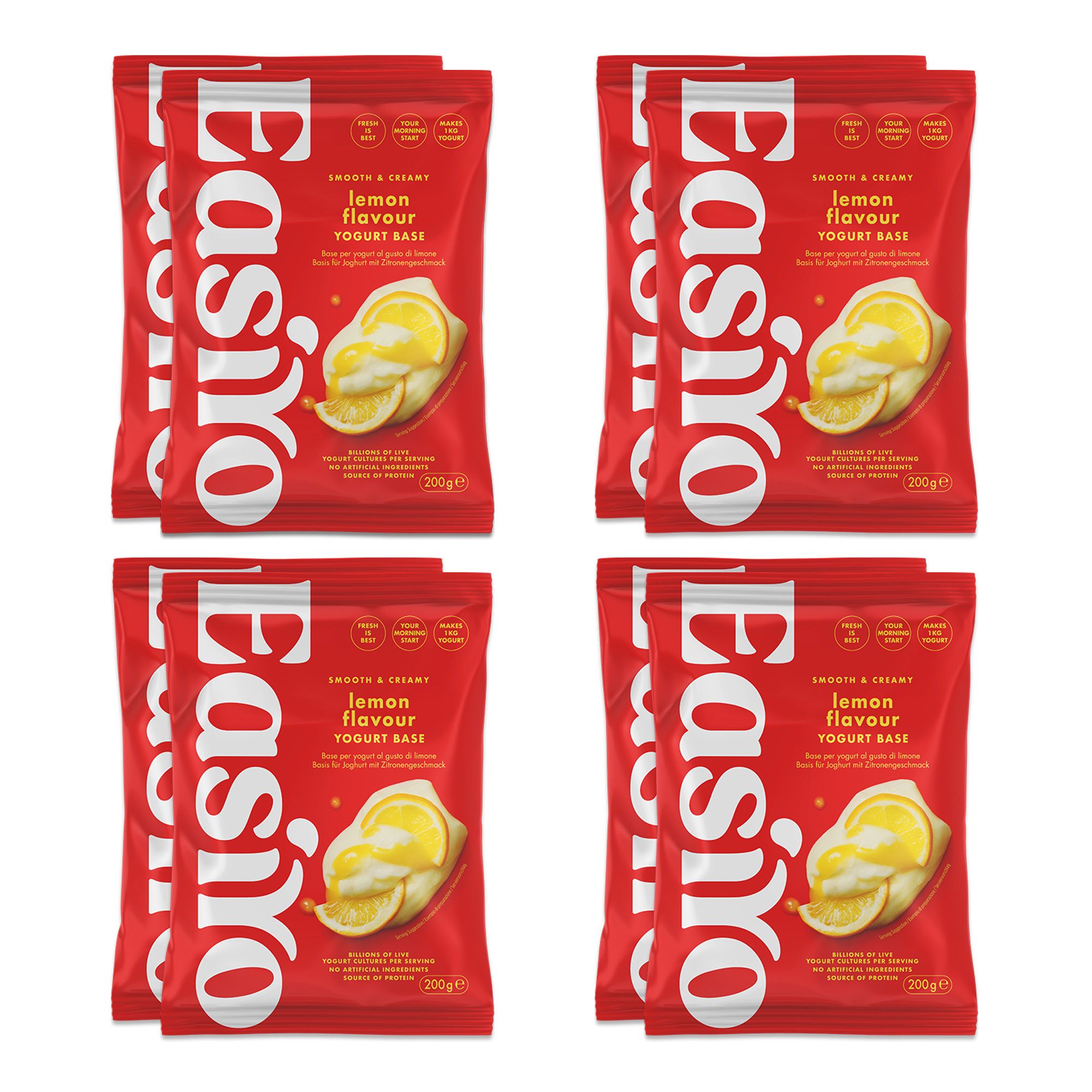  EASIYO Joghurtpulver 8 Beutel für 8kg frischen Joghurt Zitronengeschmack