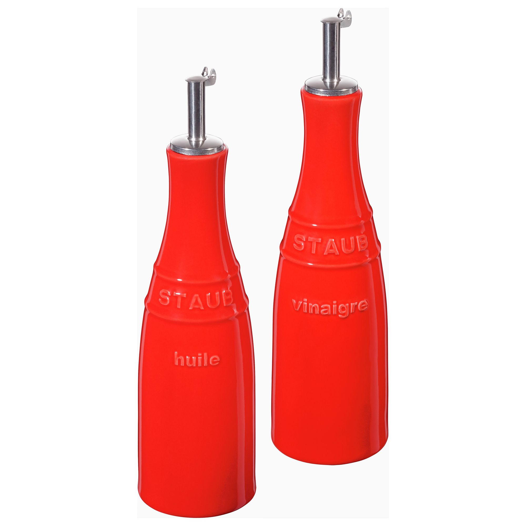 STAUB® CERAMIQUE Öl- & Essigset 20cm Kirsch-Rot, Keramik