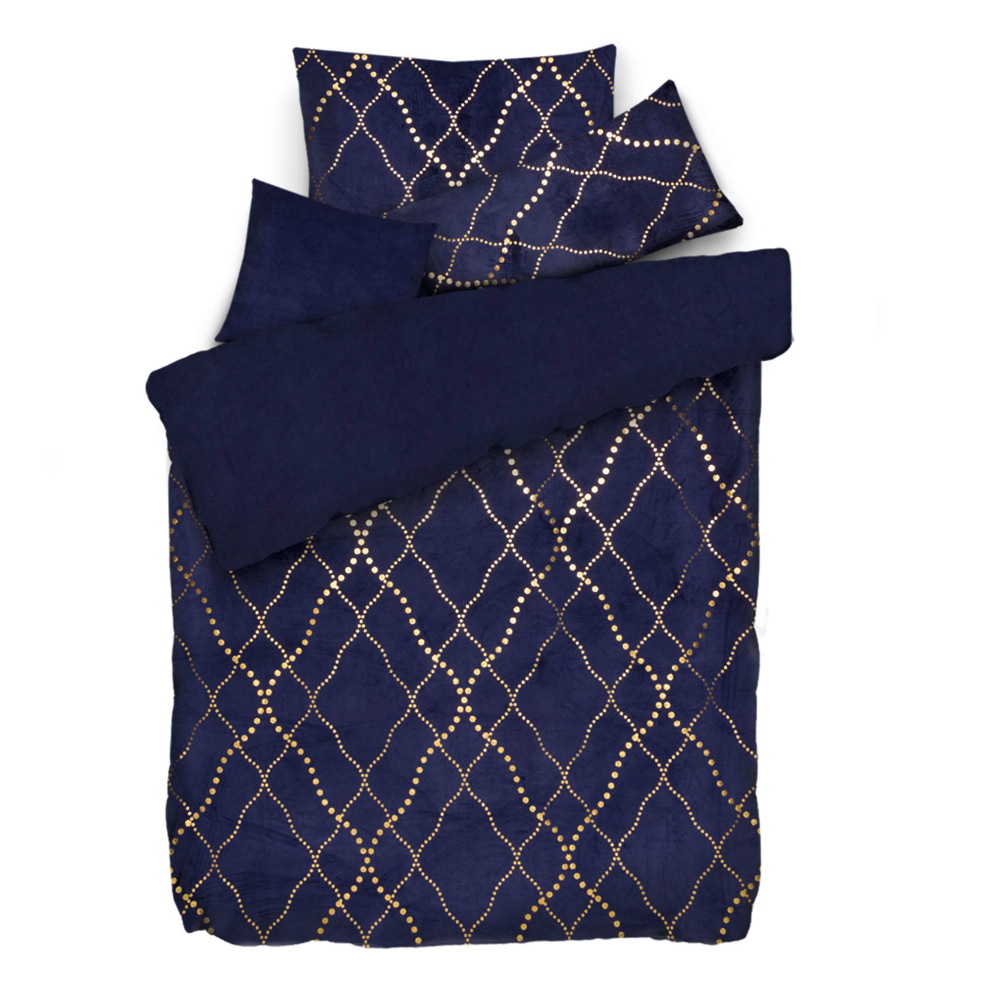 NICKYMOOD Wendebettwäsche Rauten-Design Mikrofaser Nicky Einzelbett, 4tlg.