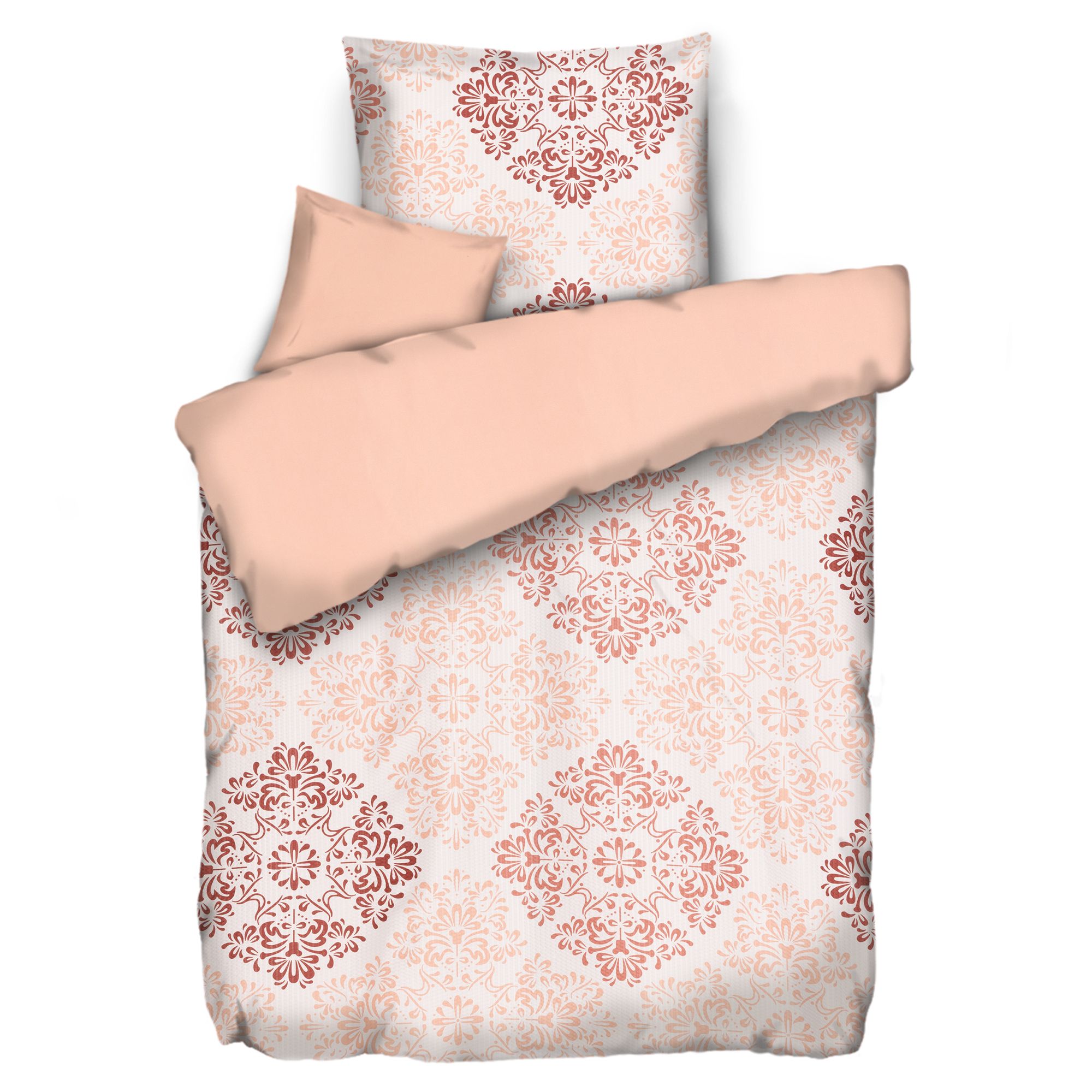 SOFT WAVE Wendebettwäsche Ornamente Mikrofaser Seersucker Einzelbett, 3tlg.