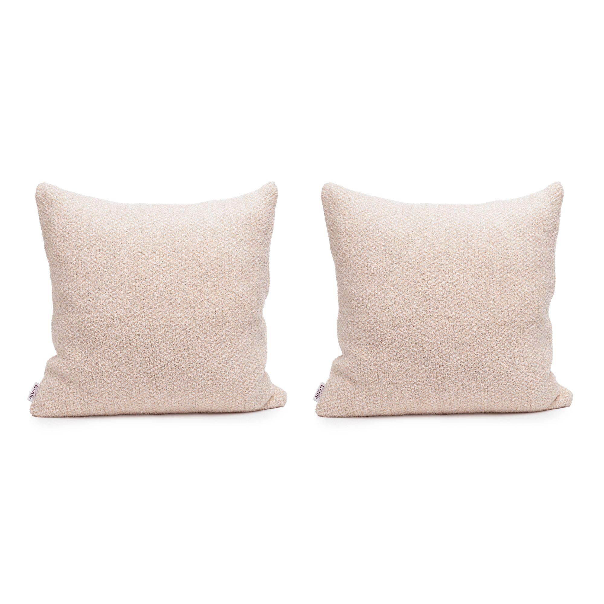 COZEE HOME 2 Dekokissenhüllen Jacquard mit Struktur MF Fluffy Bouclé waschbar, ca. 50x50cm