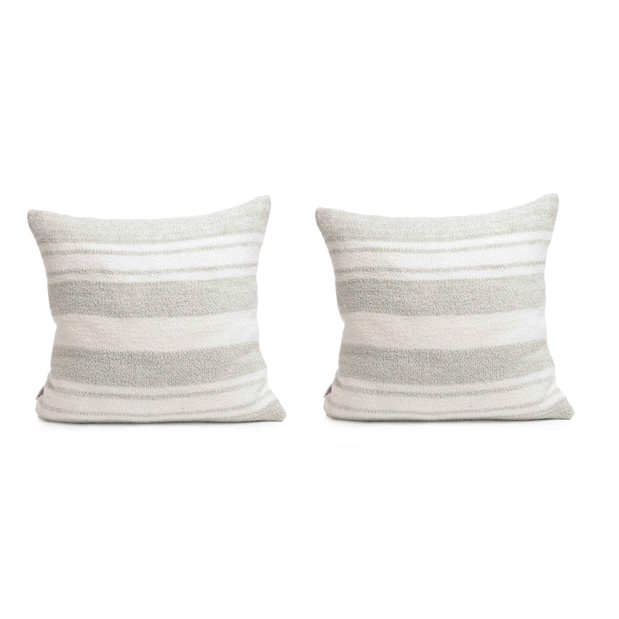 COZEE HOME 2 Dekokissenhüllen Jacquard mit Struktur MF Fluffy Bouclé waschbar, ca. 50x50cm