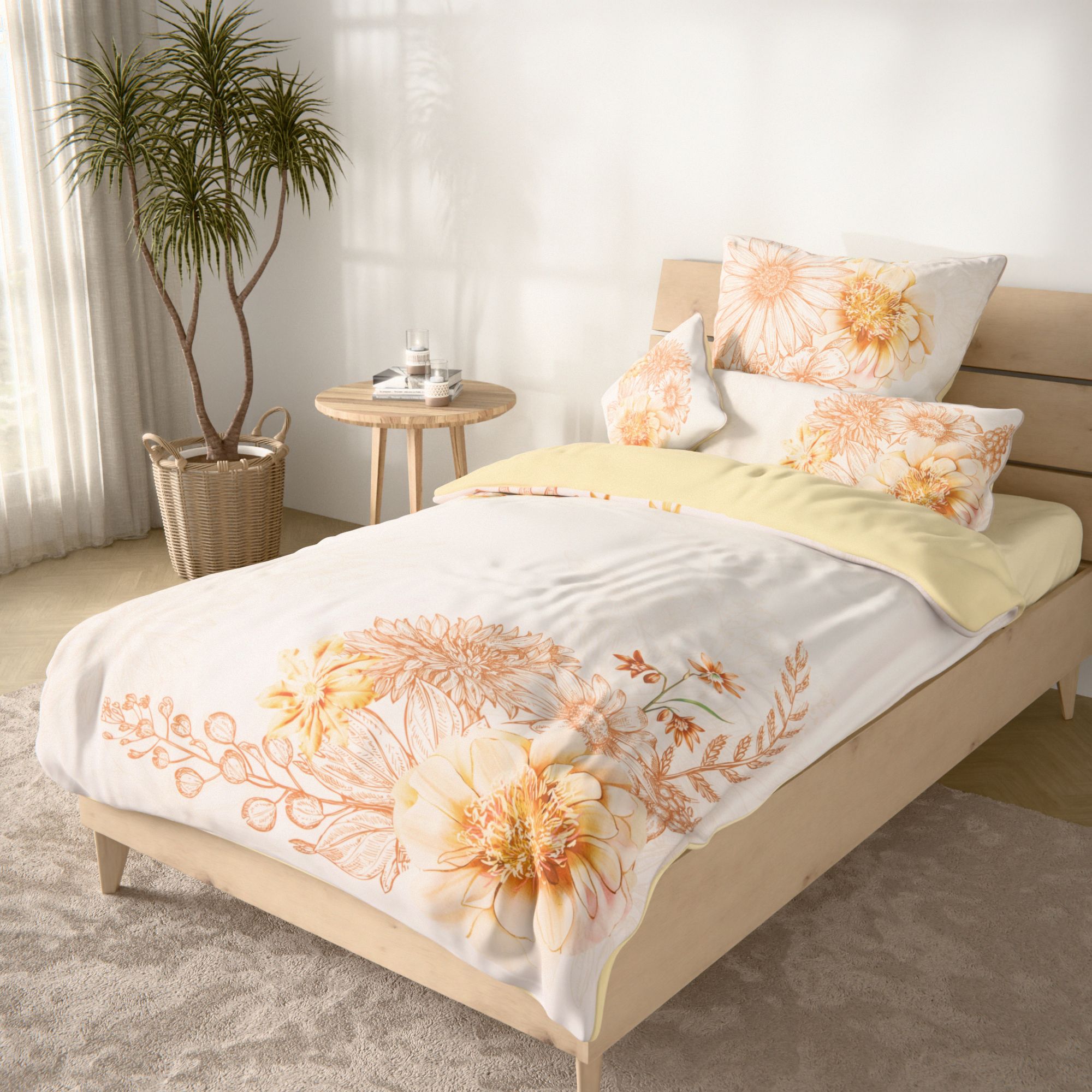 JERYMOOD Wendebettwäsche Glitzerpaspel Mikrofaser Jersey Einzelbett, 5tlg.