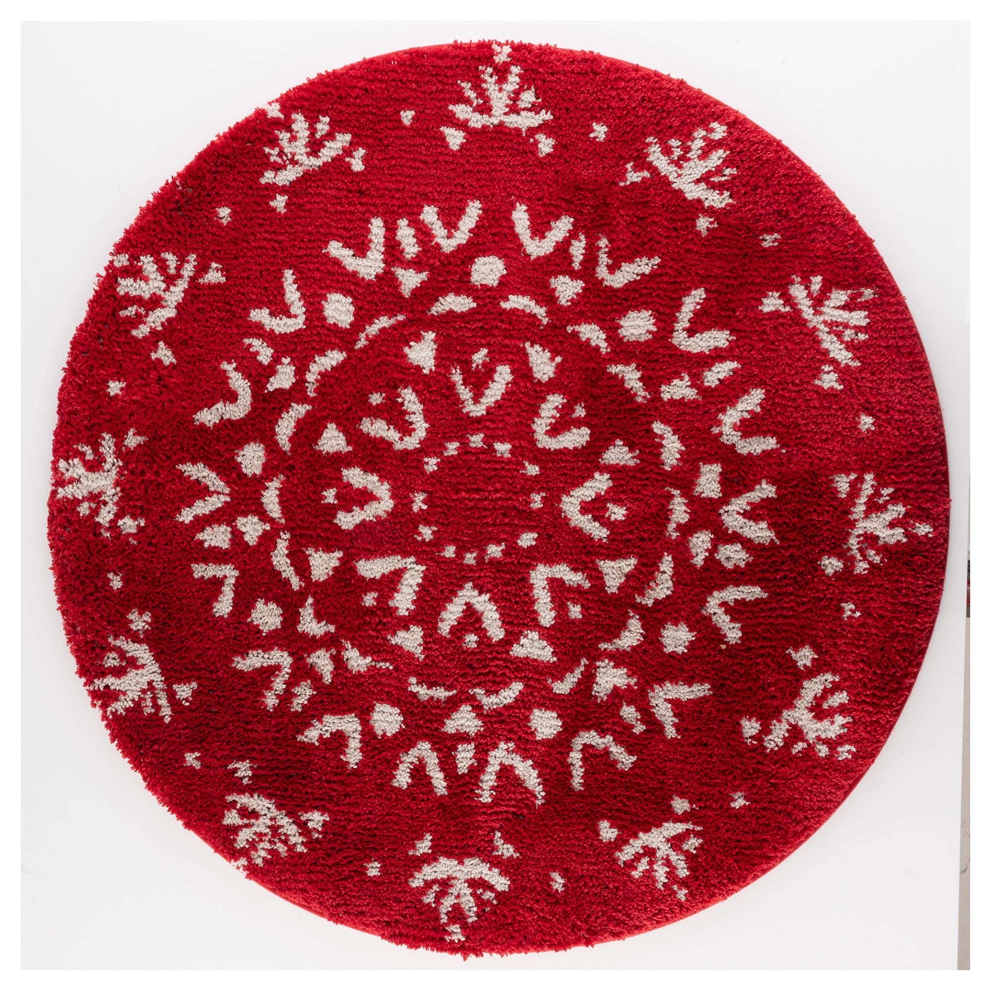 CASA FONDO Weihnachtsbaum- Teppich rund Glitzergarn Mikrofaser, waschbar