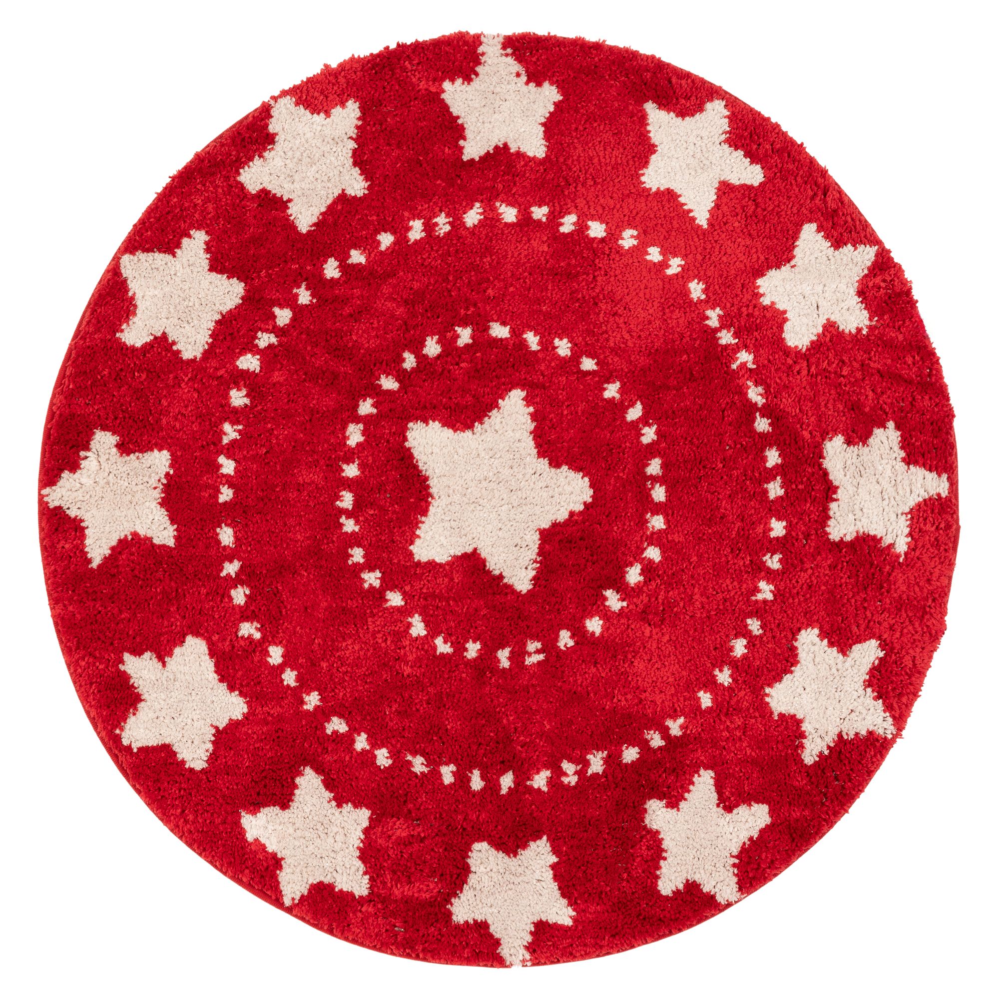 CASA FONDO Weihnachtsbaum- Teppich rund Glitzergarn Mikrofaser, waschbar