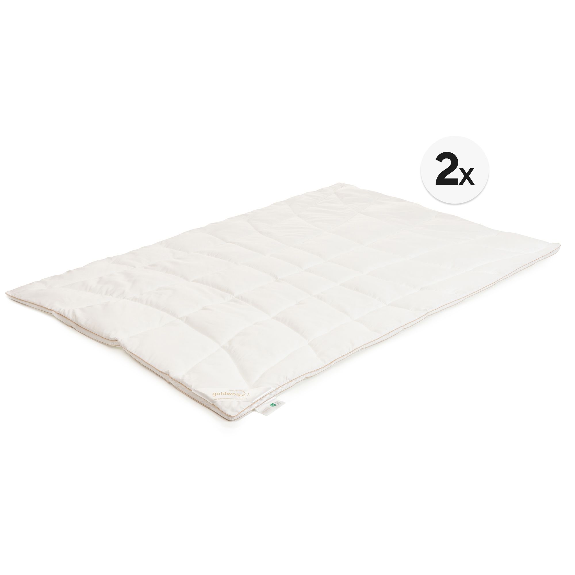 GOLDWOLKE 2 Ganzjahresdecken Mikrofaser NUVOLAFILL mit mehr Bauschkraft Größenauswahl