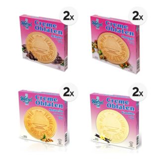 WETZEL Creme Oblaten Paket 4 versch. Sorten exklusiv bei QVC Inhalt 1.200g