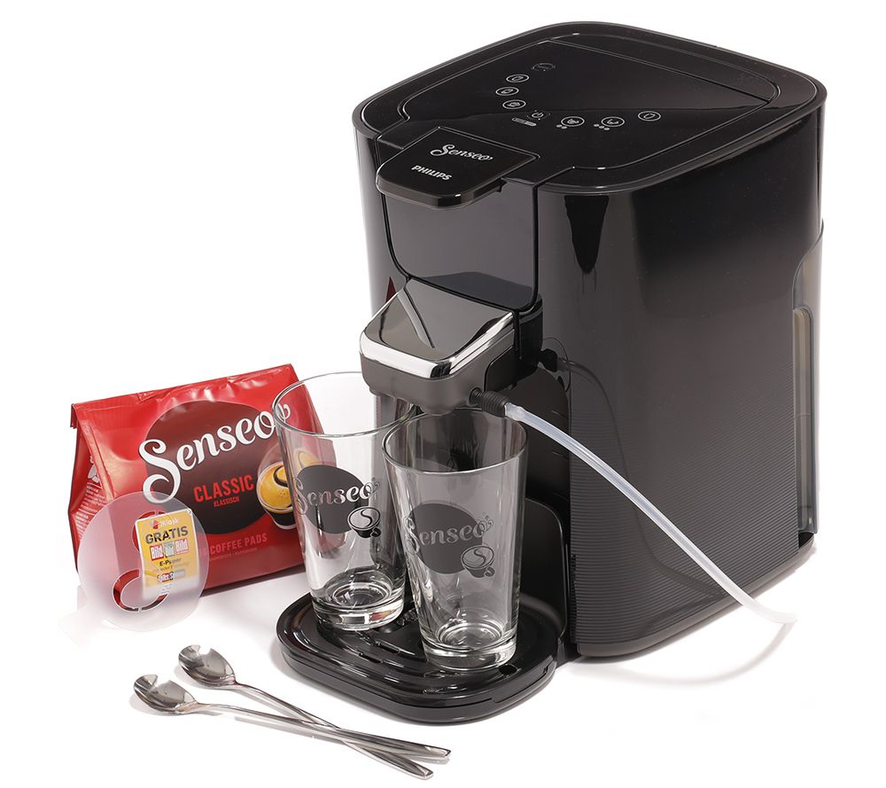Latte Duo Kaffeepadmaschine inkl. Barista-Set & Milchbehälter QVC.de