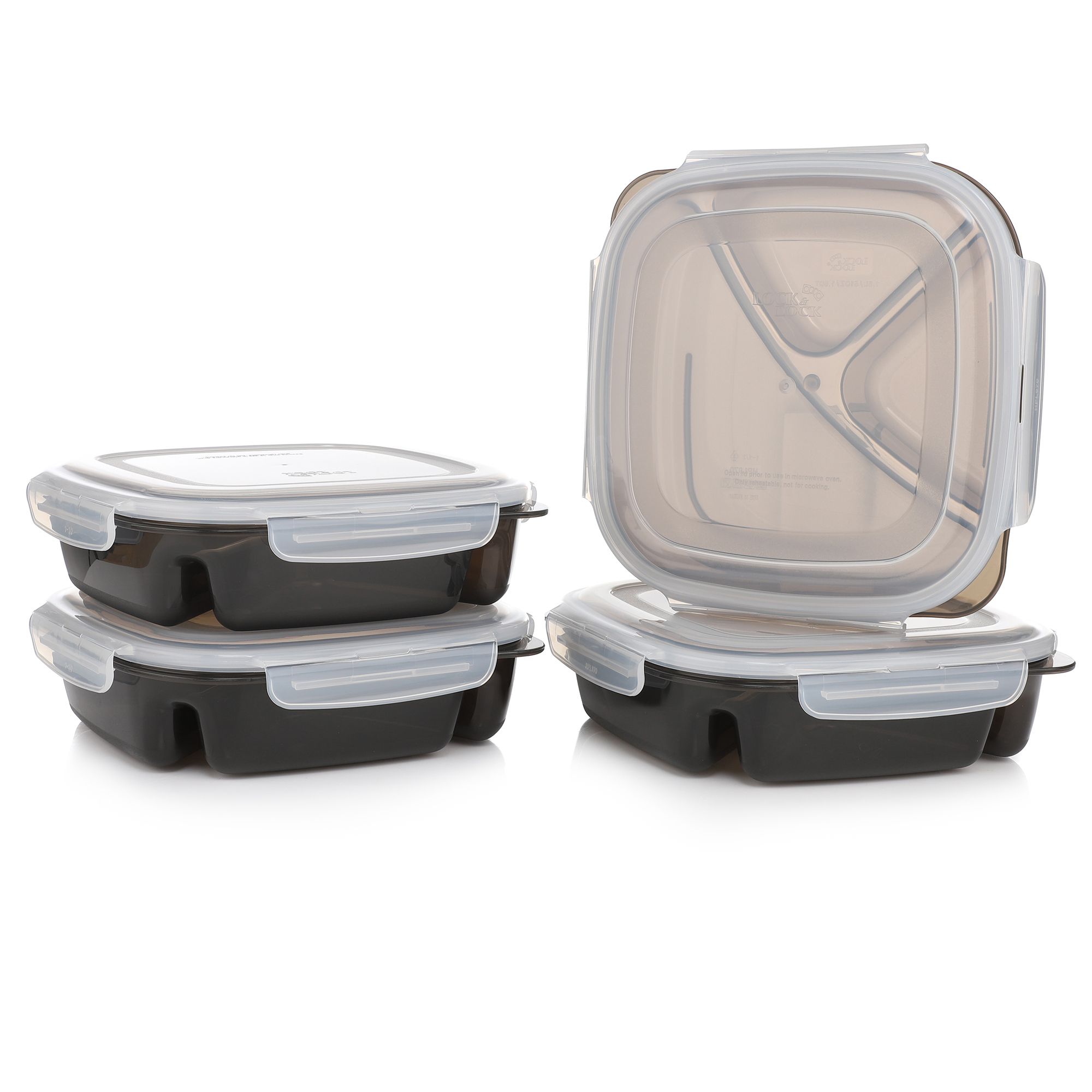 LocknLock 4 Frischhaltedosen mit Fächern je 1,5L Volumen