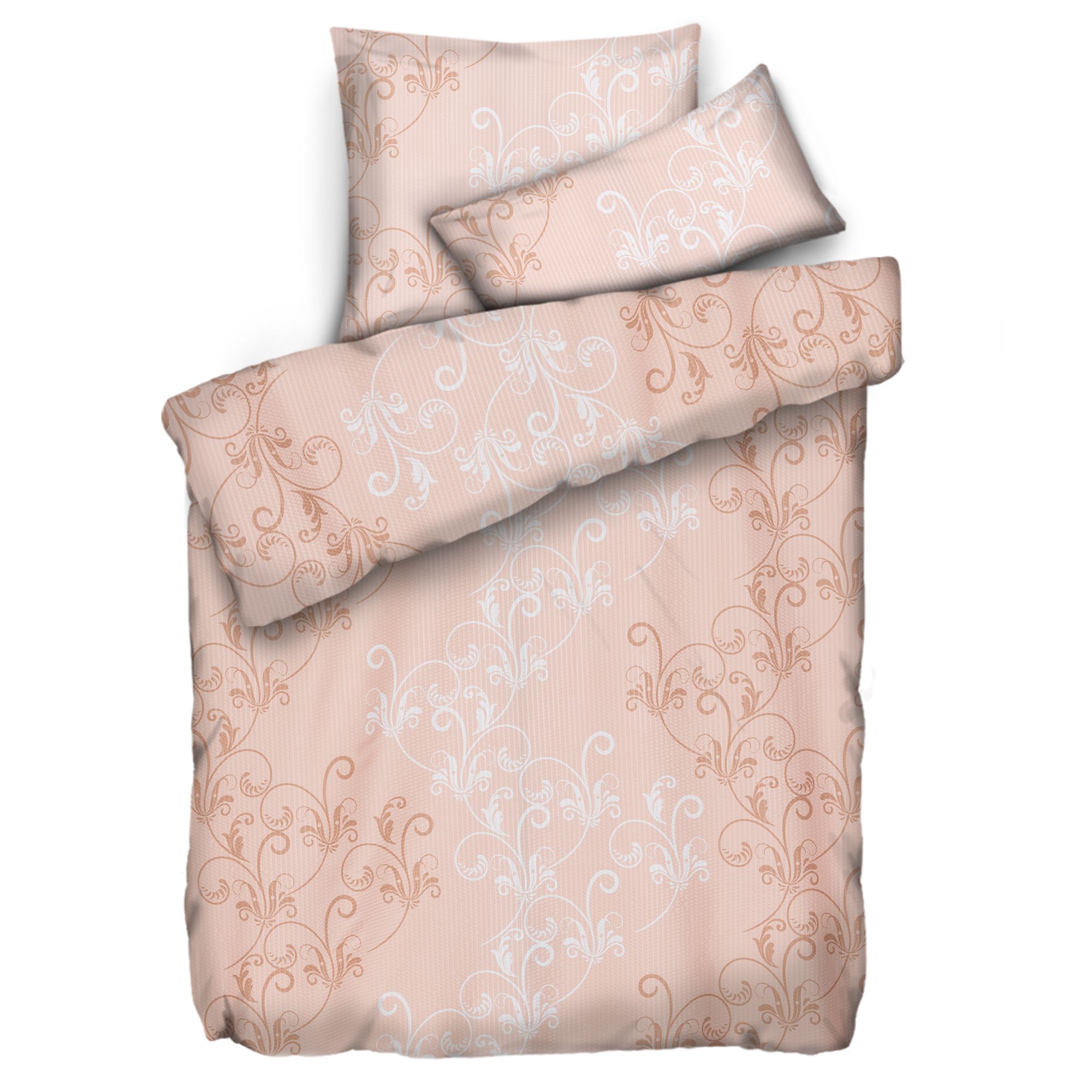 SOFT WAVE Bettwäsche Blumenranke Mikrofaser Seersucker Einzelbett, 3tlg.