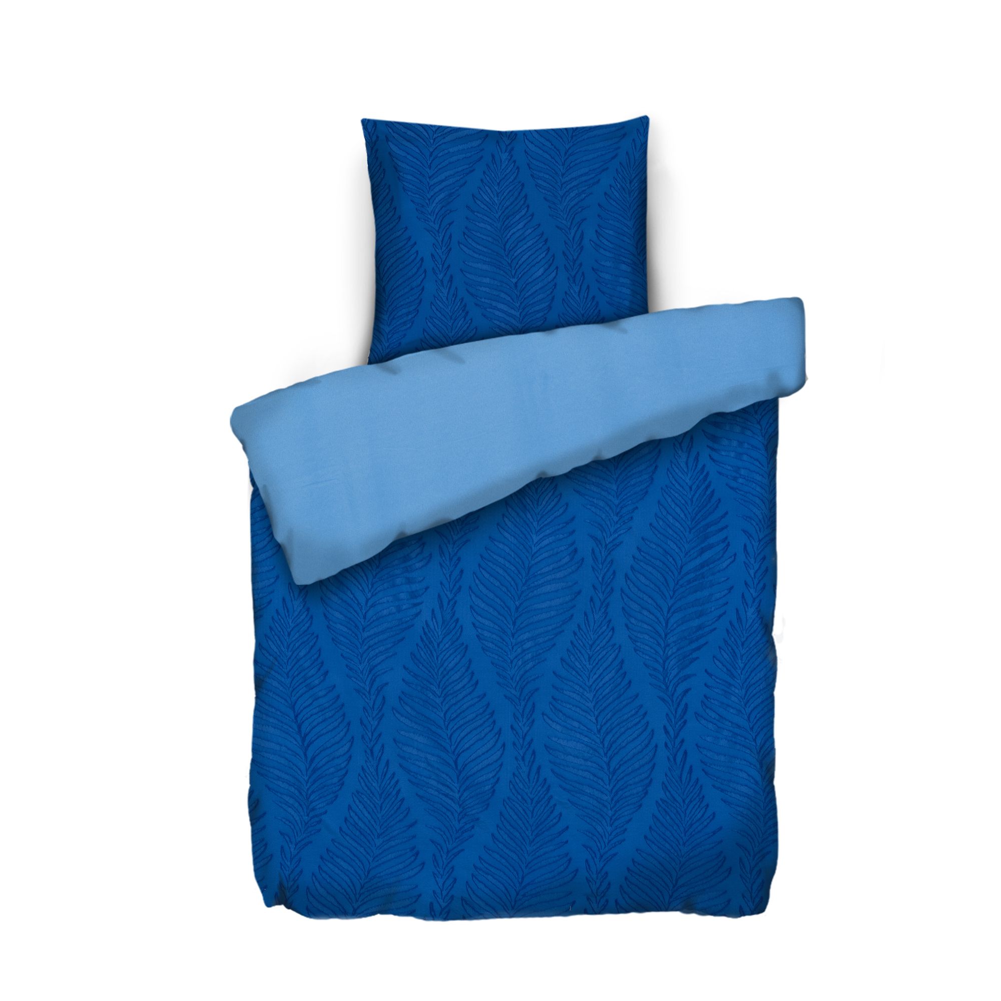 SOFT WAVE Wendebettwäsche Blätterranke Mikrofaser Struktur Einzelbett, 2tlg.