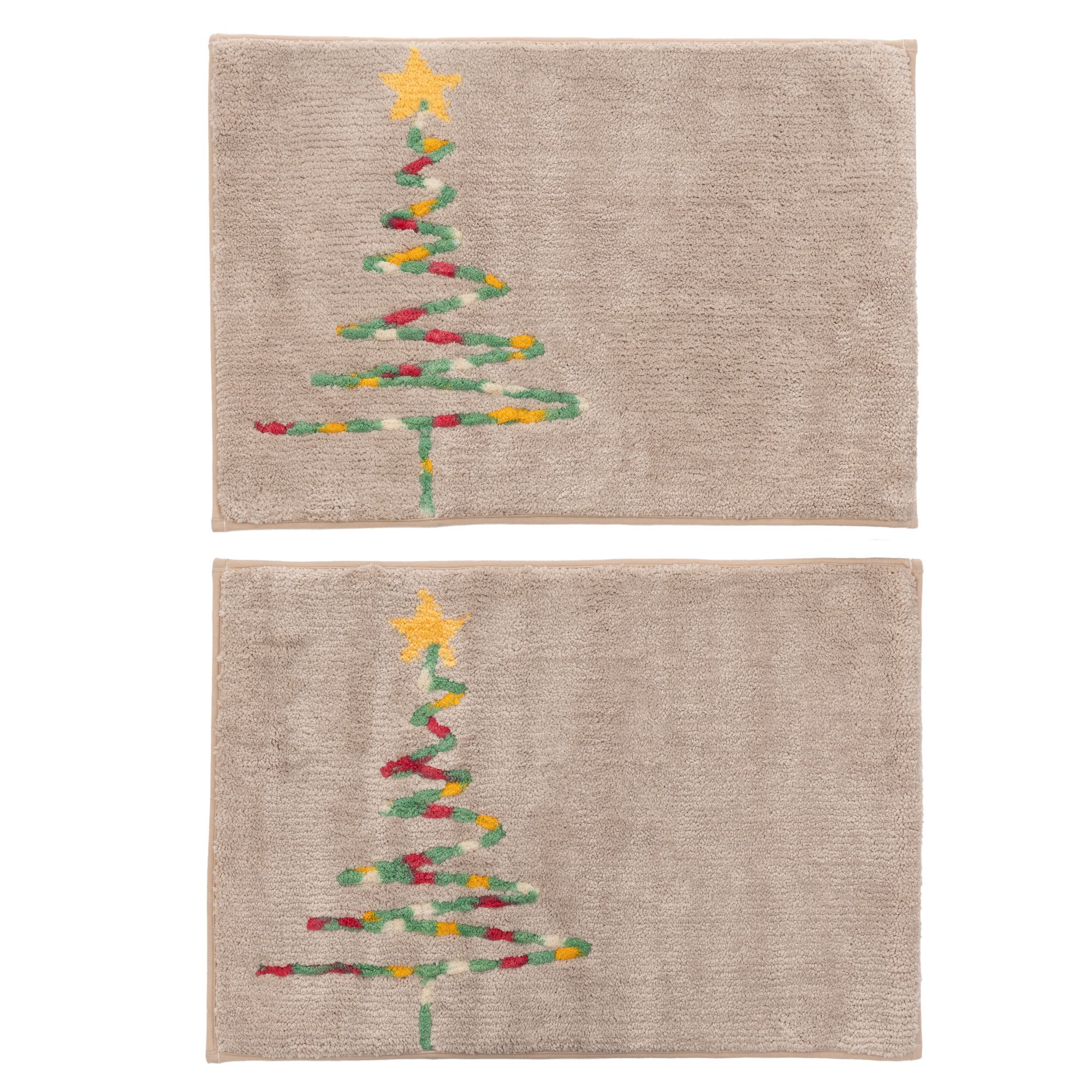 CASA FONDO 2 Fußmatten Tannenbaum Mikrofaser, waschbar Farb- & Größenauswahl