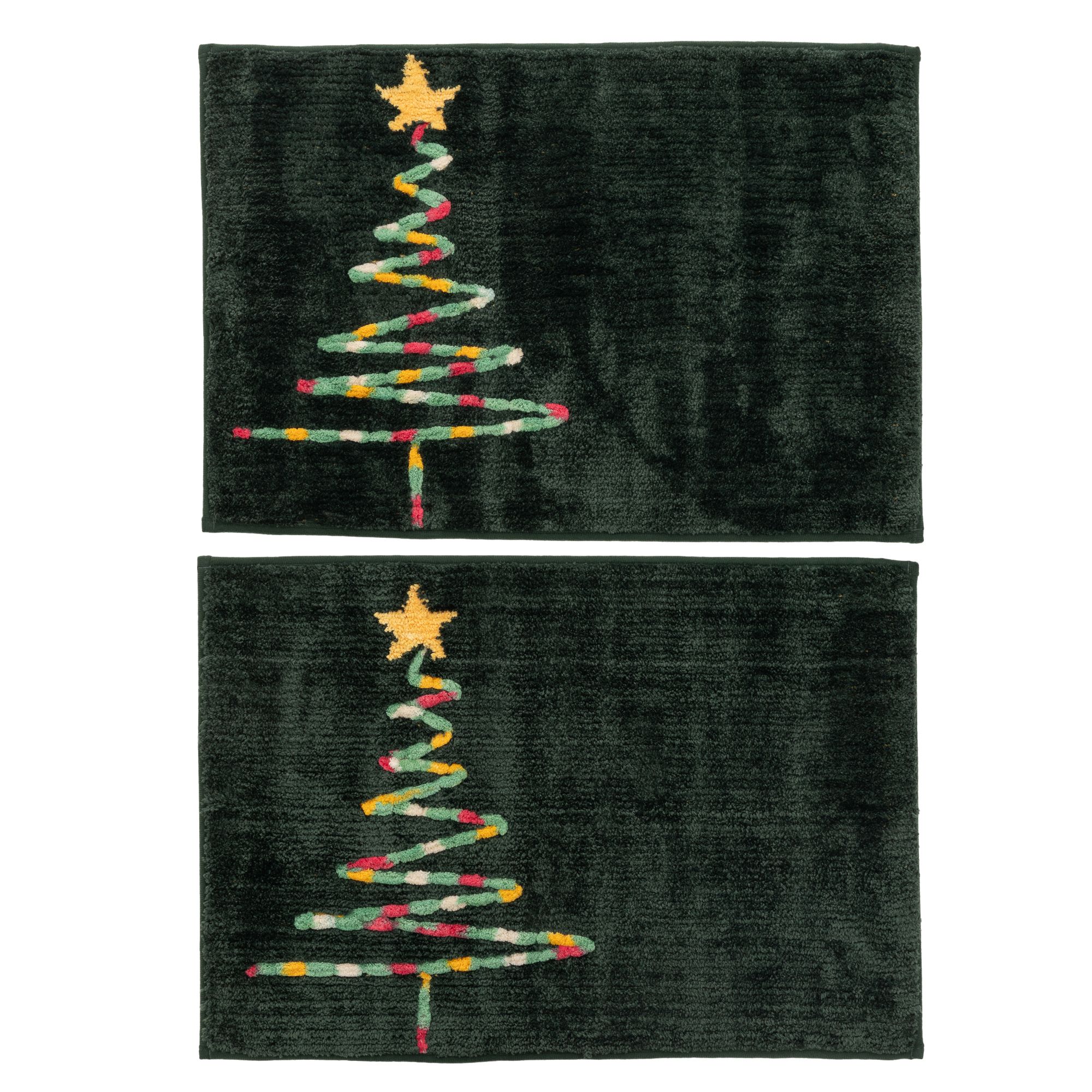 CASA FONDO 2 Fußmatten Tannenbaum Mikrofaser, waschbar Farb- & Größenauswahl