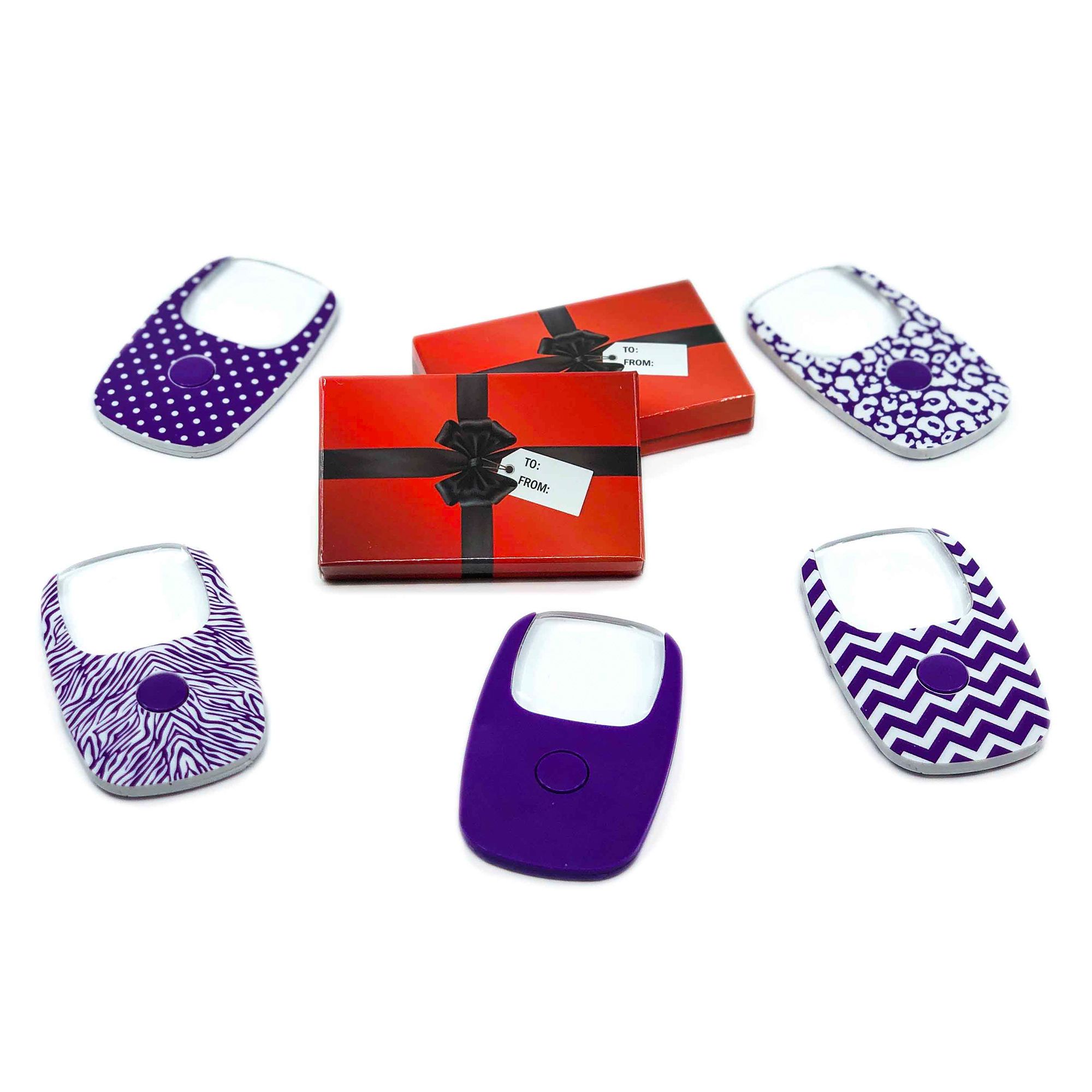 FLIPO® Pocket-Zoom Lupen mit LED-Licht 2,5x Vergrößerung 5 Stück