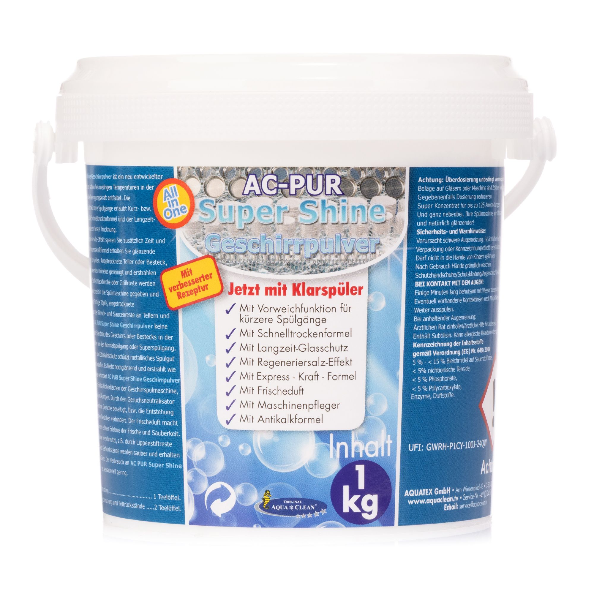 AQUA CLEAN PUR Super Shine All in One Geschirrpulver 1kg