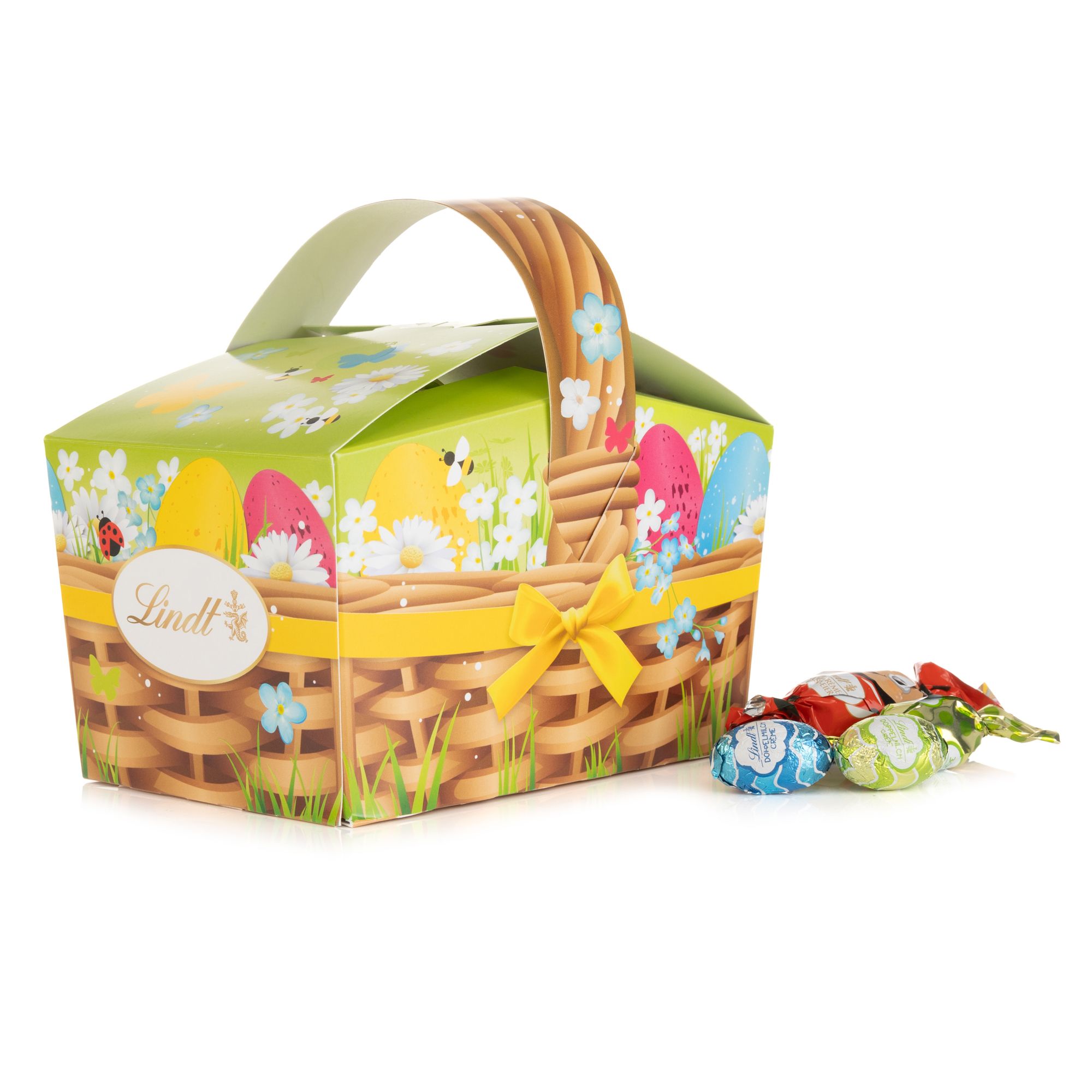  LINDT Süße Oster Freunde Marienkäfer und Biene 2 versch. Sorten Eier Inhalt 526g, 72 Stück - 850456