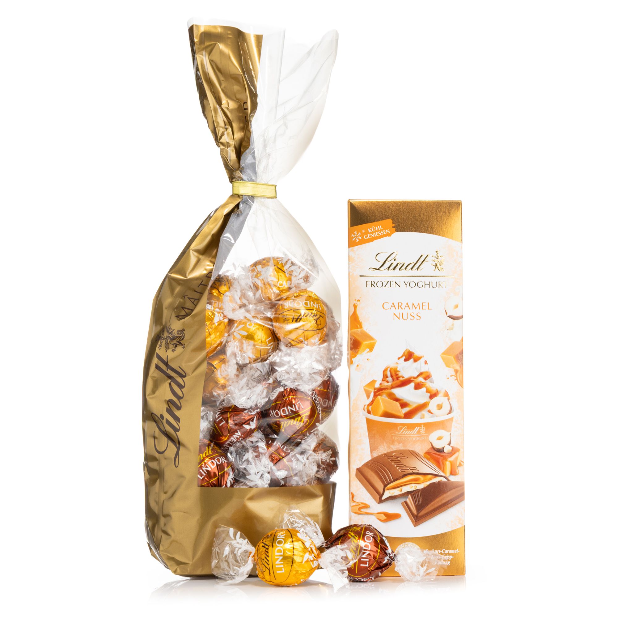 LINDT Karamell & Haselnuss Traum exklusiv bei QVC Inhalt 498g, 33 Stk.