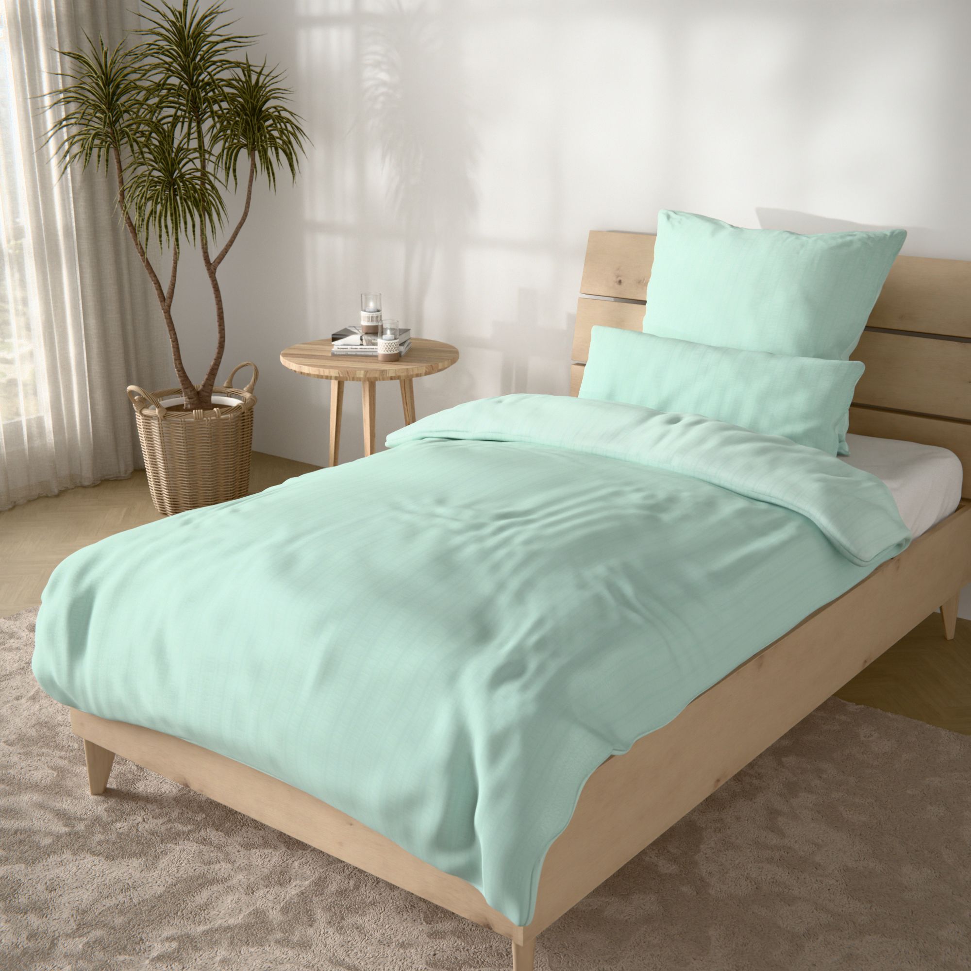 SOFT WAVE Bettwäsche Seersuckerstreifen Mikrofaser Einzelbett, 3tlg.