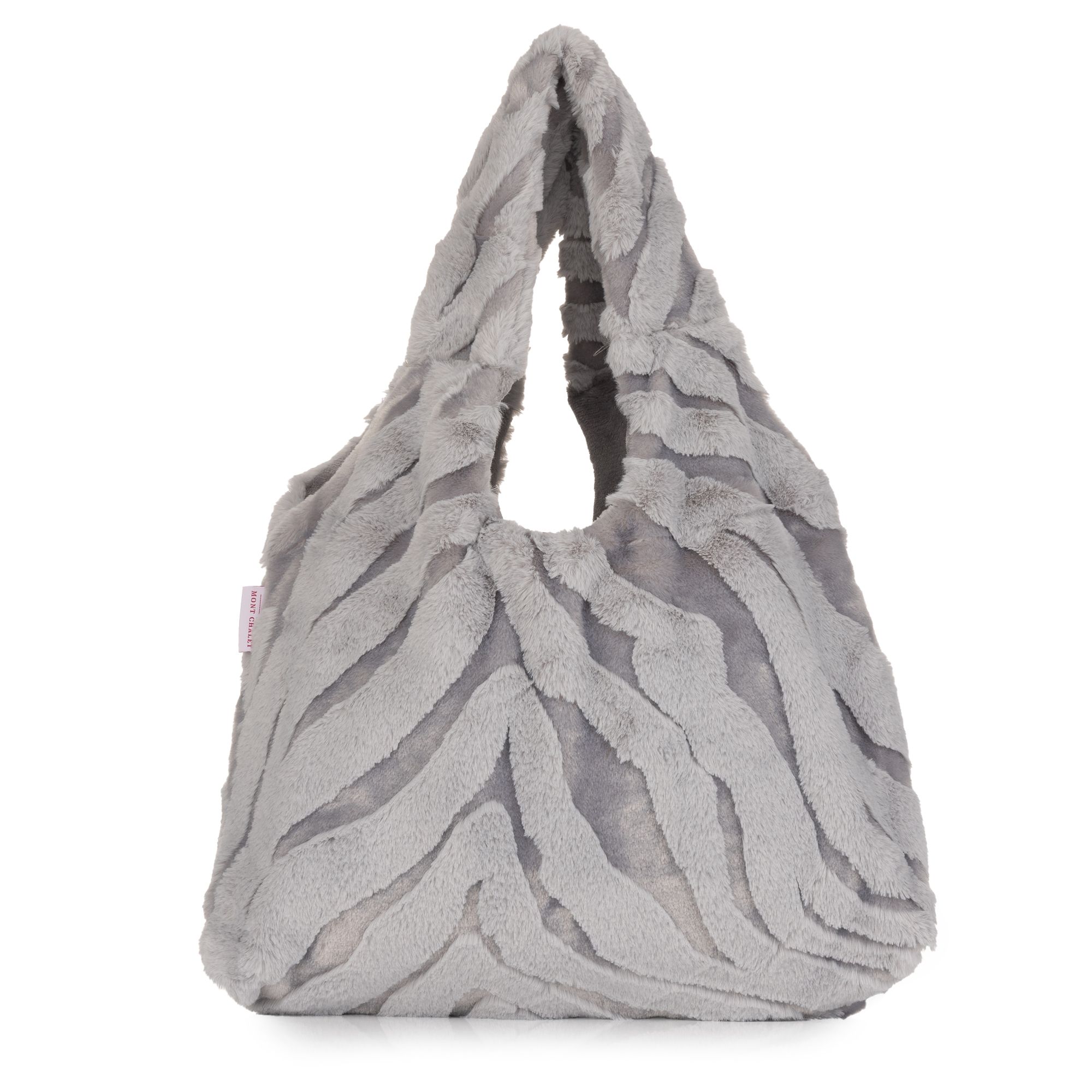 MONT CHALET 1 Tasche 30x40cm Glanzstreifen Hoch/Tief-Animal-Look Druckknopf