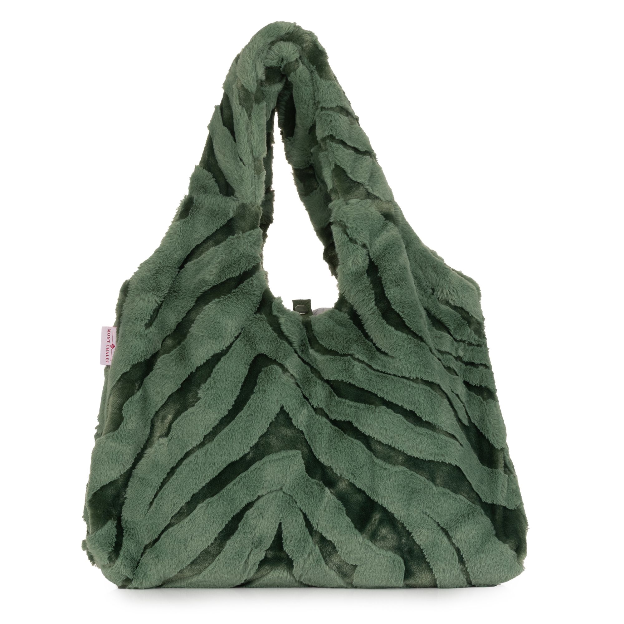 MONT CHALET 1 Tasche 30x40cm Glanzstreifen Hoch/Tief-Animal-Look Druckknopf