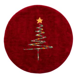 CASA FONDO 1 runder Teppich Tannenbaum Mikrofaser, waschbar Farb- & Größenauswahl