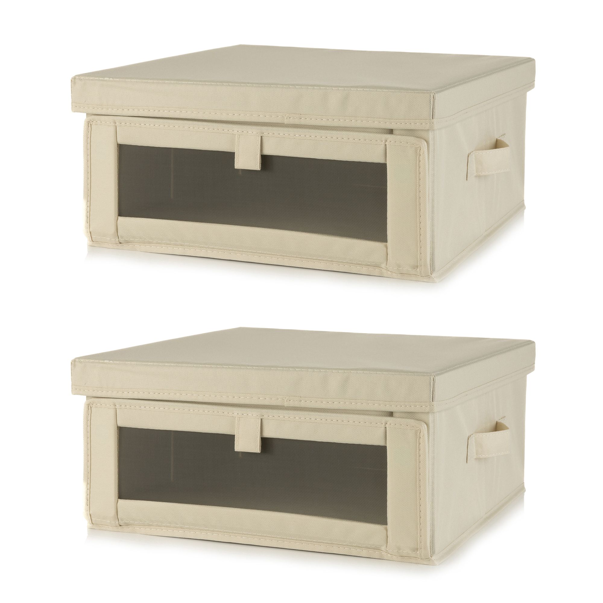 AQURAT Aufbewahrungsboxen mit XL-Sichtfenster / Frontklappe, Größe S 2 Stück