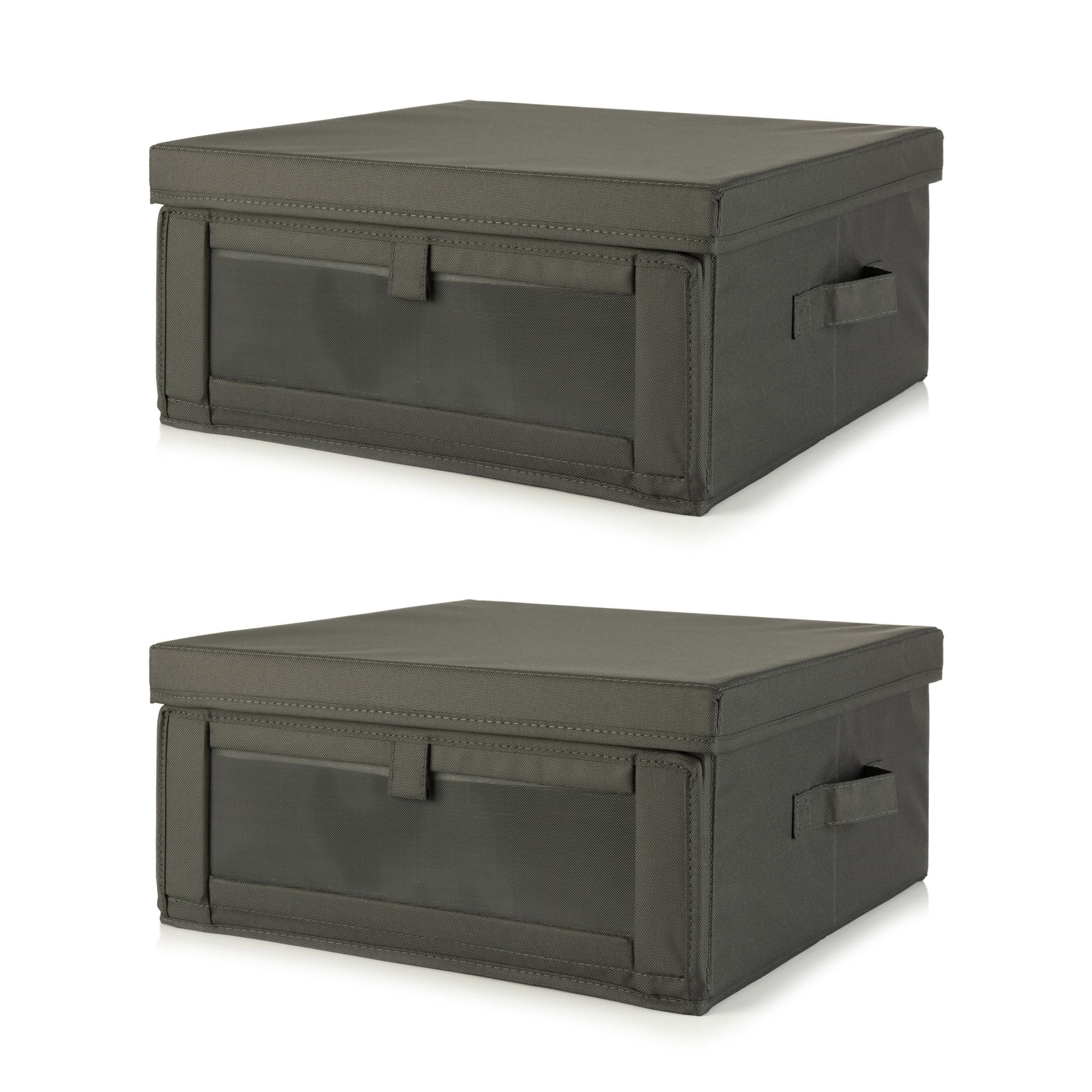 AQURAT Aufbewahrungsboxen mit XL-Sichtfenster / Frontklappe, Größe S 2 Stück