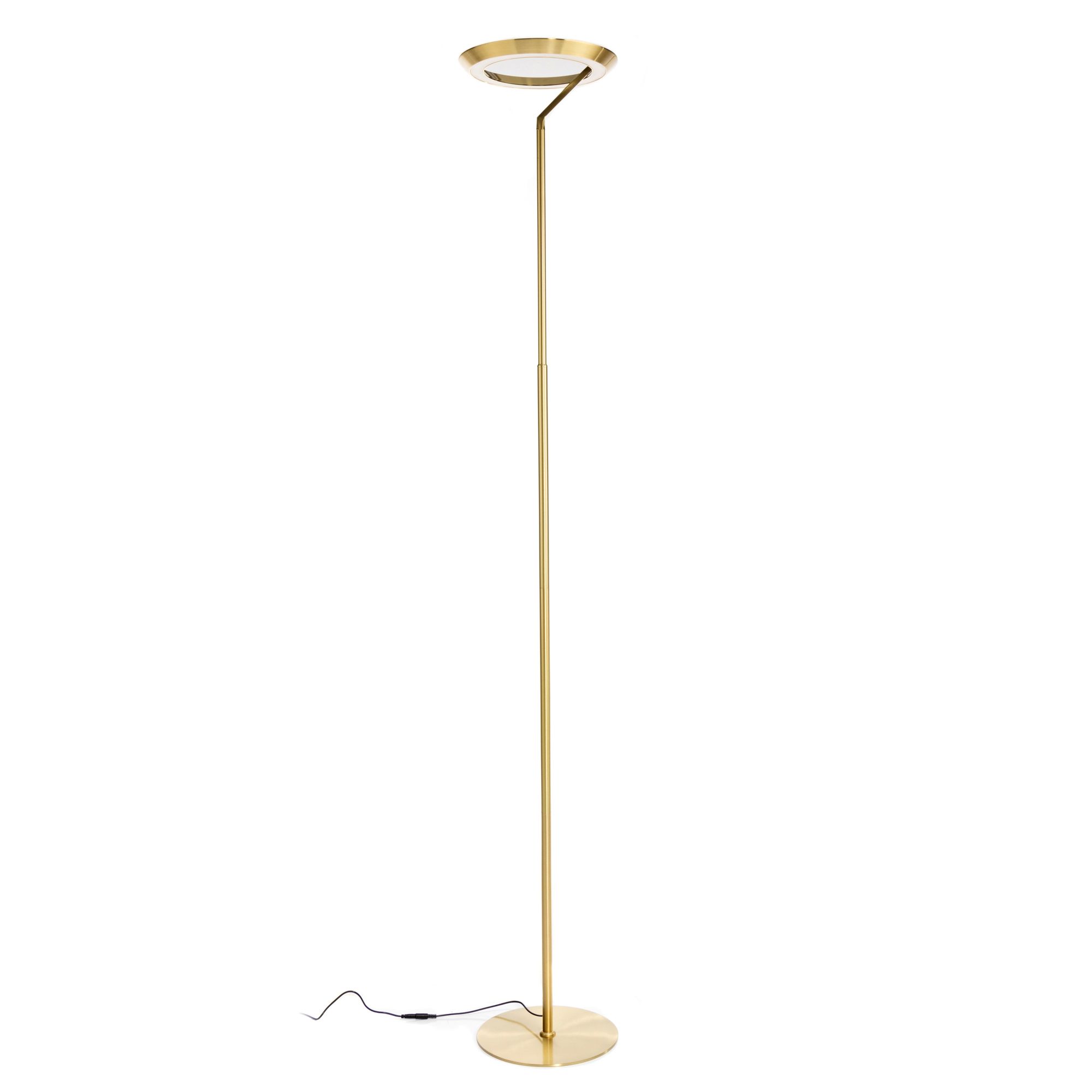 LED Stehleuchte Deckenfluter 2 Lichtpanele stufenlos dimmbar Ø 26cm x 176cm