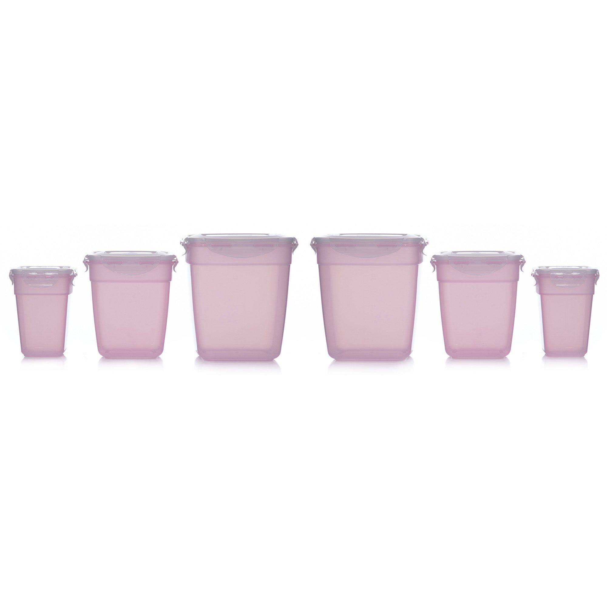 LocknLock 6 Frischhaltedosen nestbar 720ml-3,6L Gesamtvolumen 12,44L