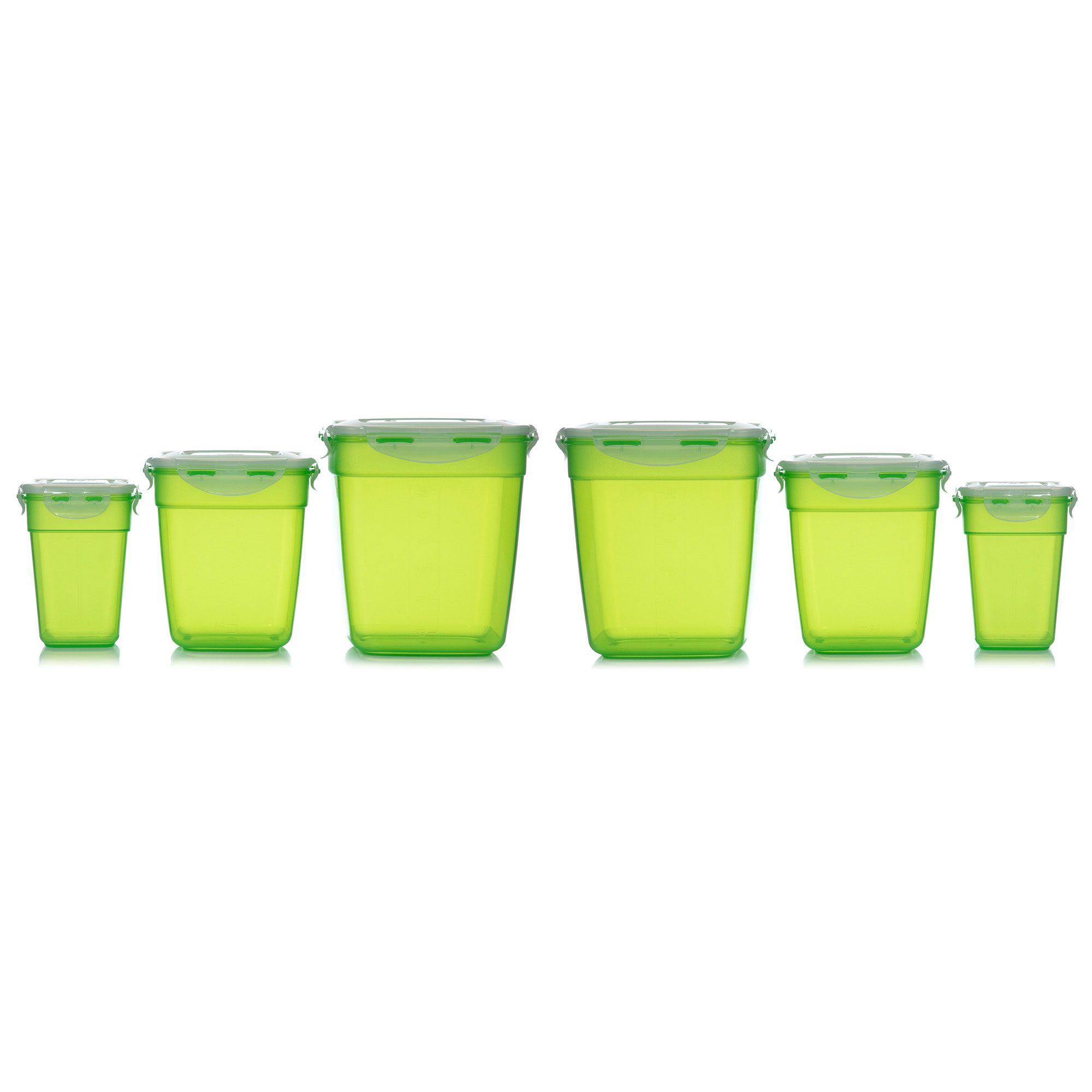 LocknLock 6 Frischhaltedosen nestbar 720ml-3,6L Gesamtvolumen 12,44L