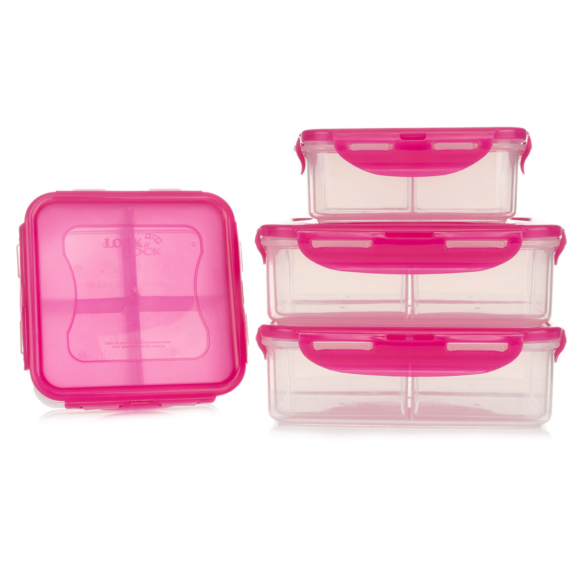 LocknLock 4 Vorratsdosen mit Einteiler 870ml-1,6l