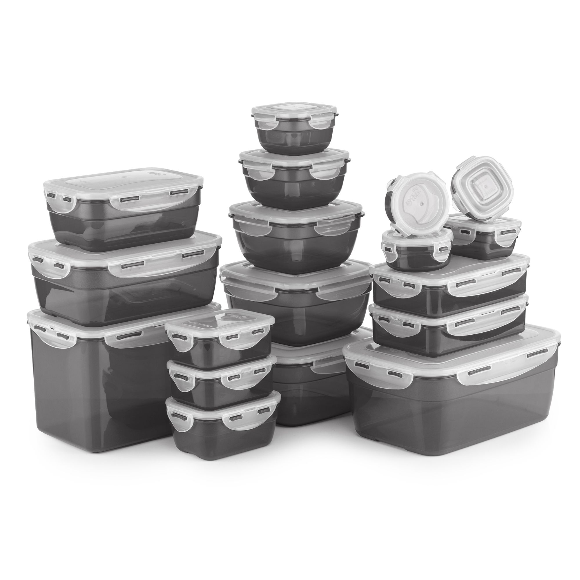 LocknLock 18 Frischhaltedosen nestbar, 100ml-4L Gesamtvolumen 20,39L