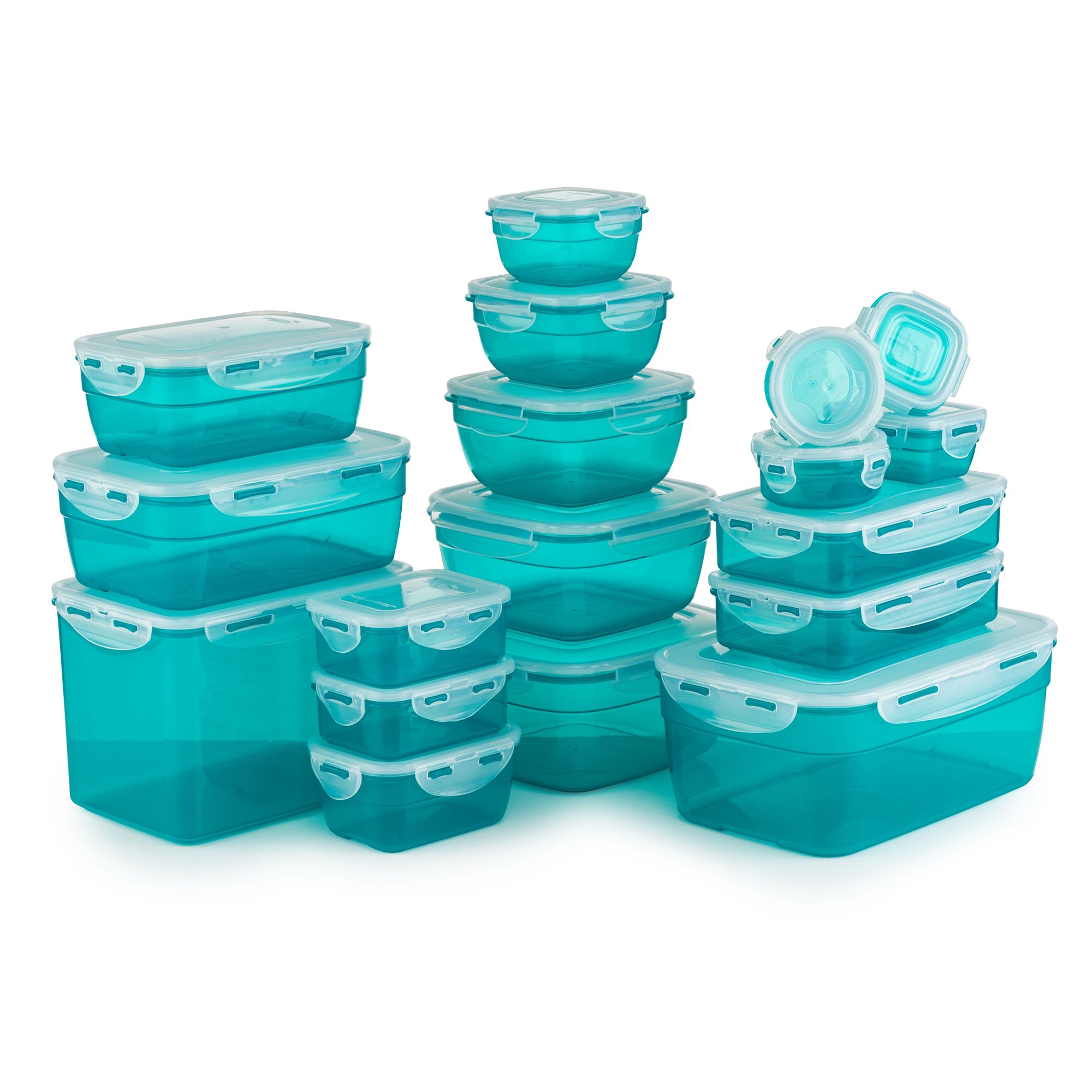 LocknLock 18 Frischhaltedosen nestbar, 100ml-4L Gesamtvolumen 20,39L