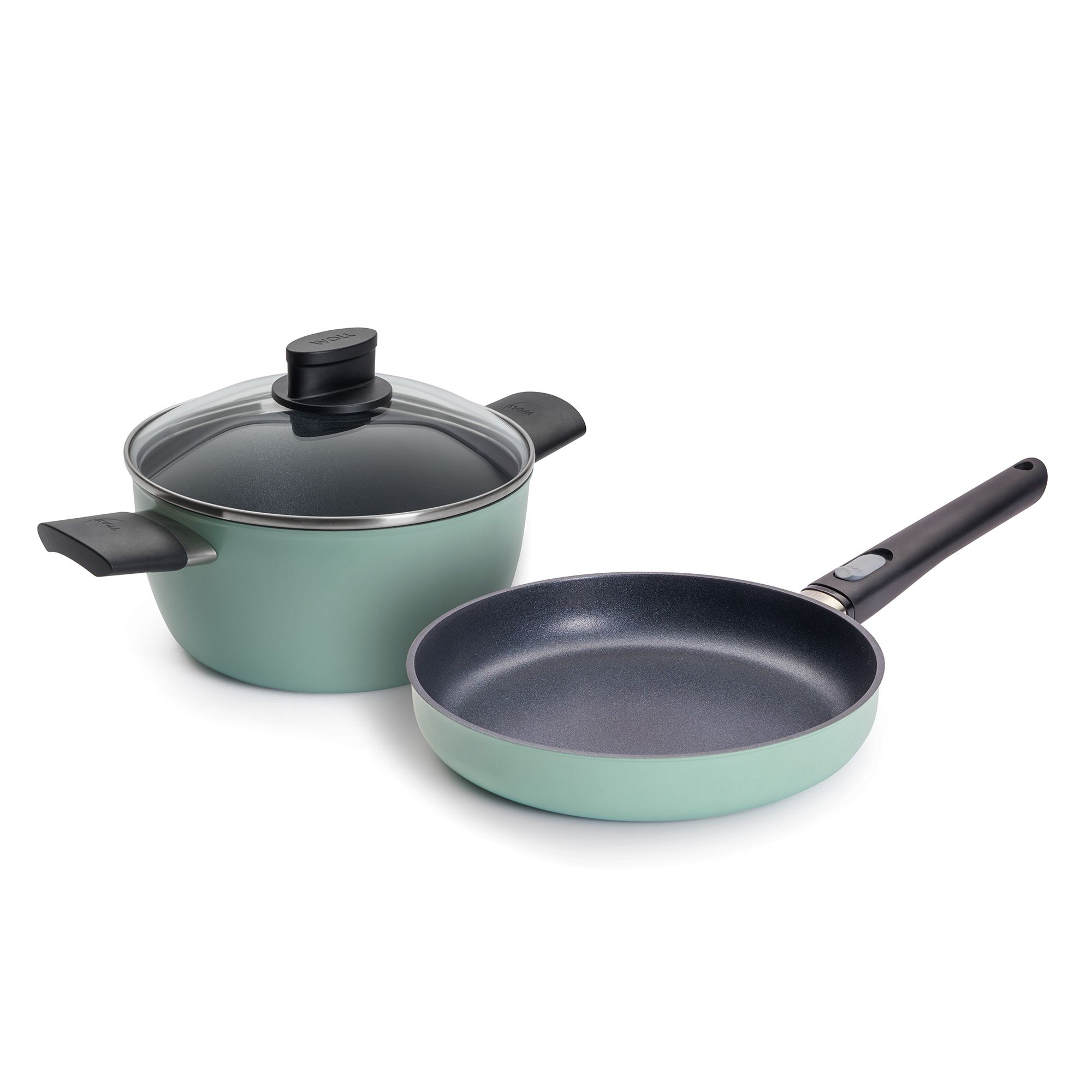 WOLL® Ecolour Topf-& Pfannen-Set Ø20 & 24cm, PFAS frei Made in Germany