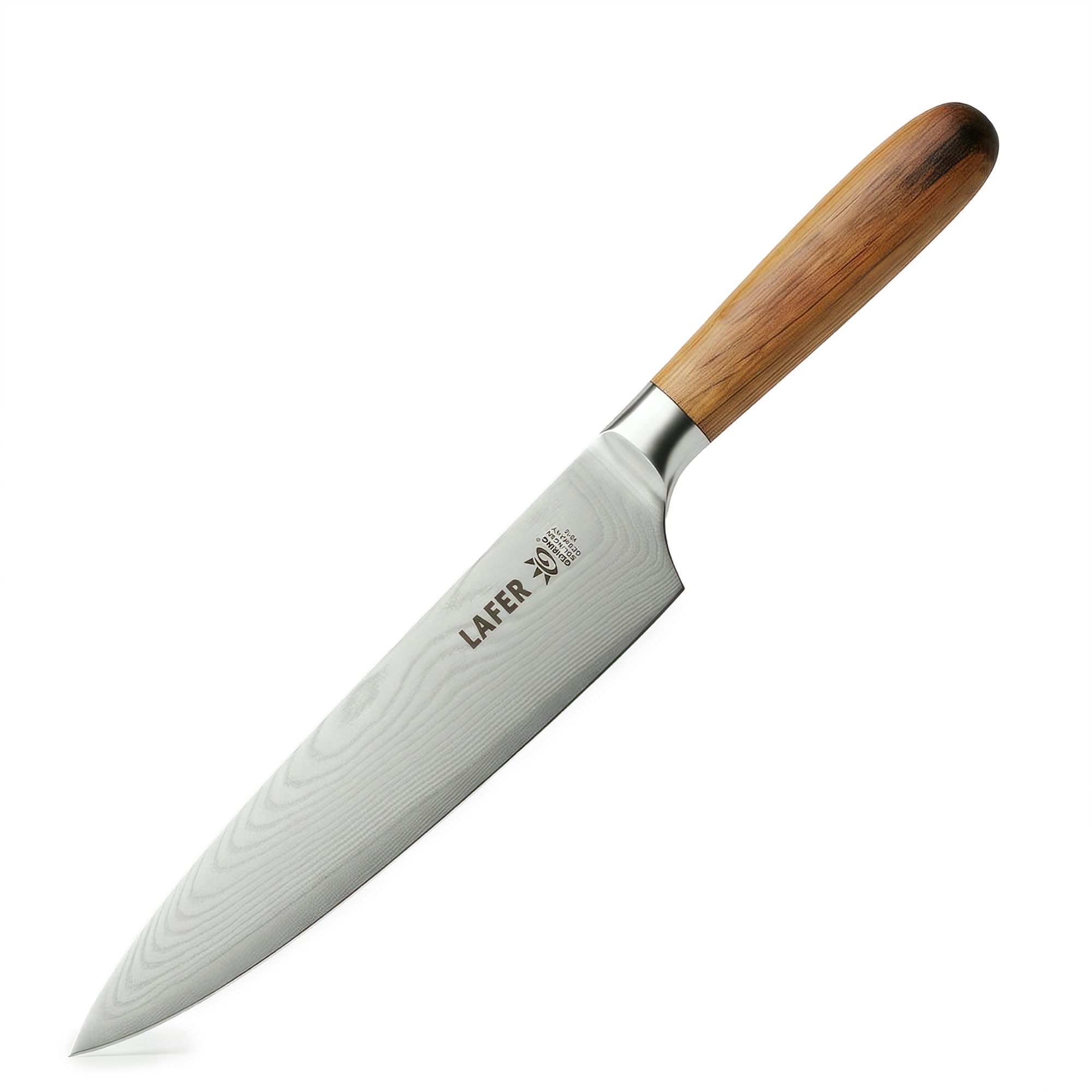  LAFER Signature Edition Kochmesser 20cm Damaststahl Klinge Griff aus Fasseiche