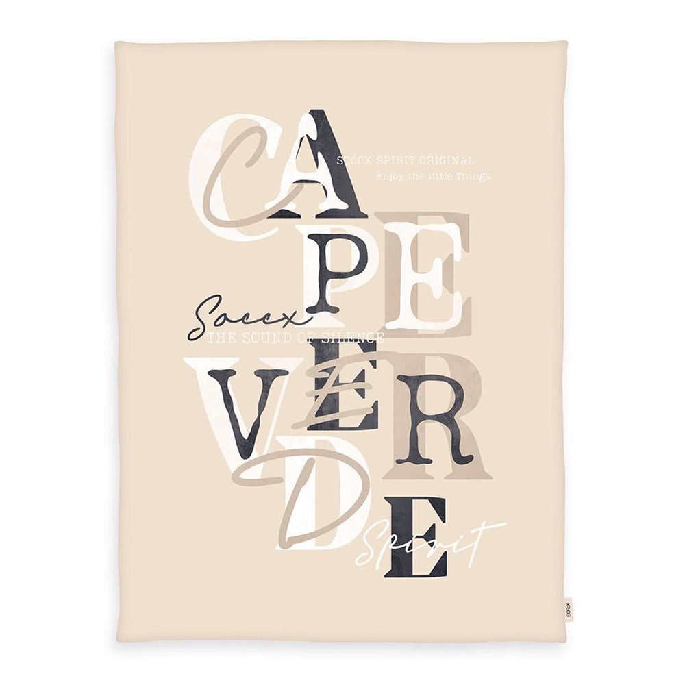 SOCCX Wohndecke uni mit Schriftzügen Wellsoft ca. 150x200cm