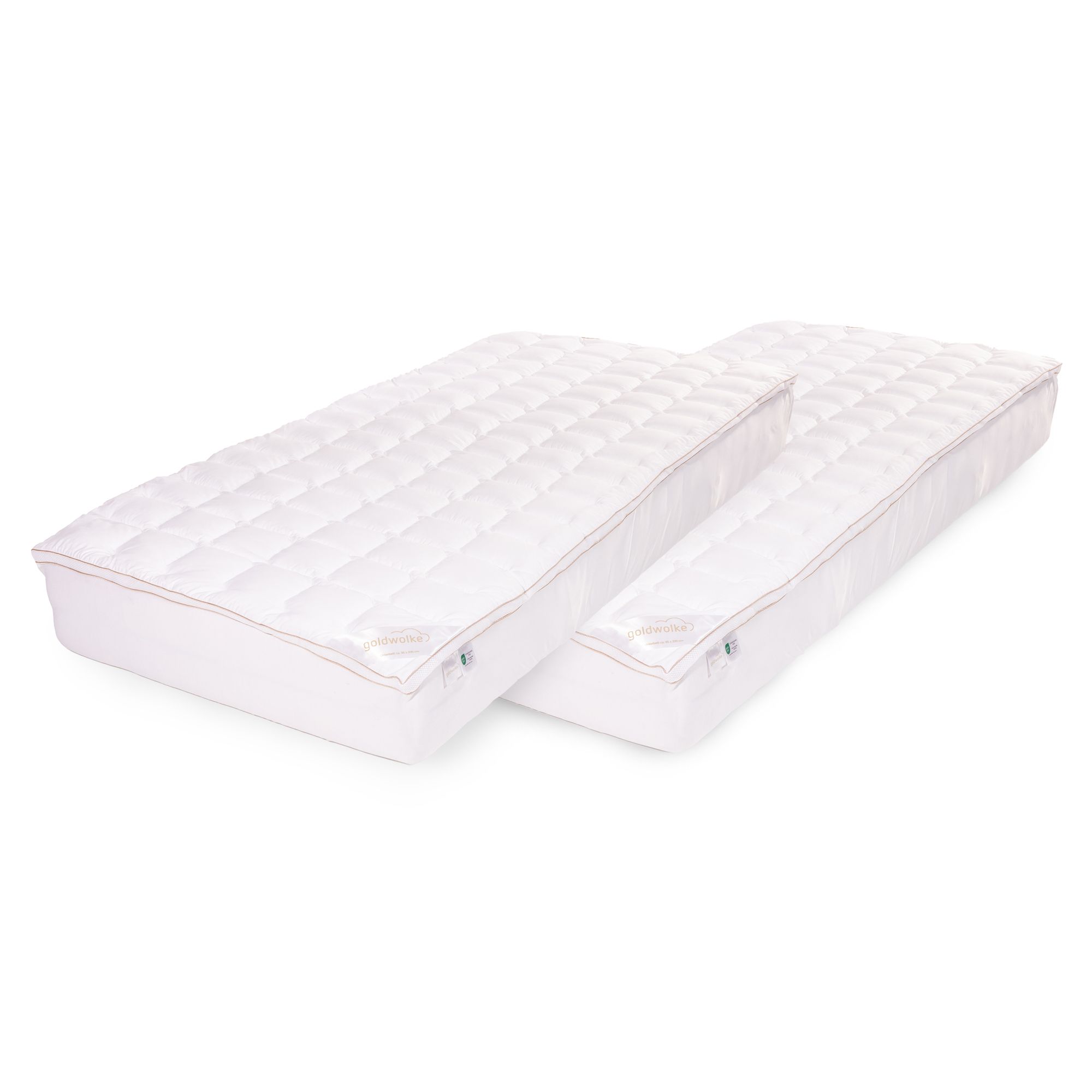 GOLDWOLKE 2 Unterbetten Mikrofaser NUVOLAFILL Körperzonensteppung Größenauswahl