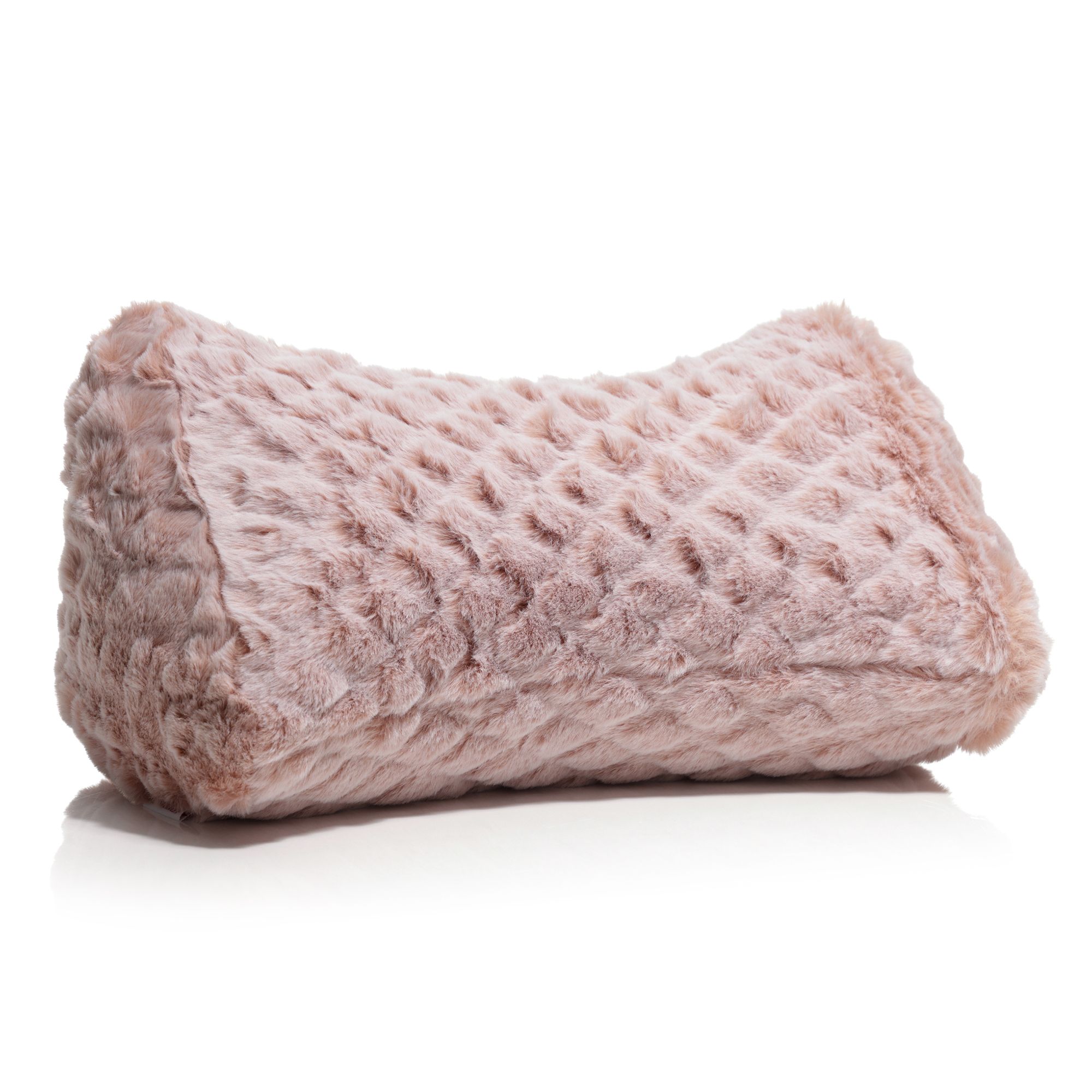 MONT CHALET Premium-Lesekissen Lammfell-Imitat Diamant-Jacquard gefüllt, ca. 25x40cm