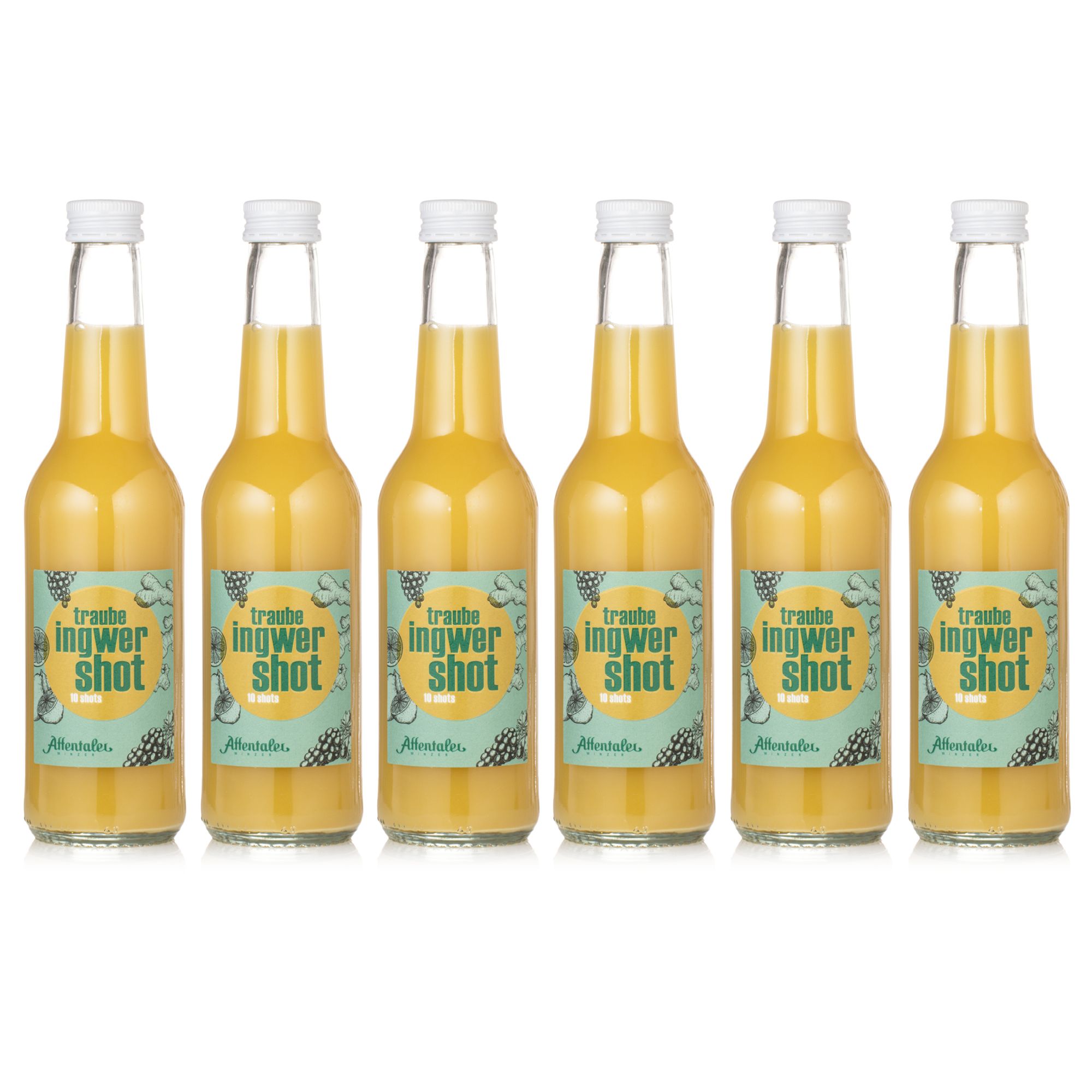 AFFENTALER WEIN Traube Ingwer Shot aus Affentaler Traubenmost Inhalt 6x 0,33l