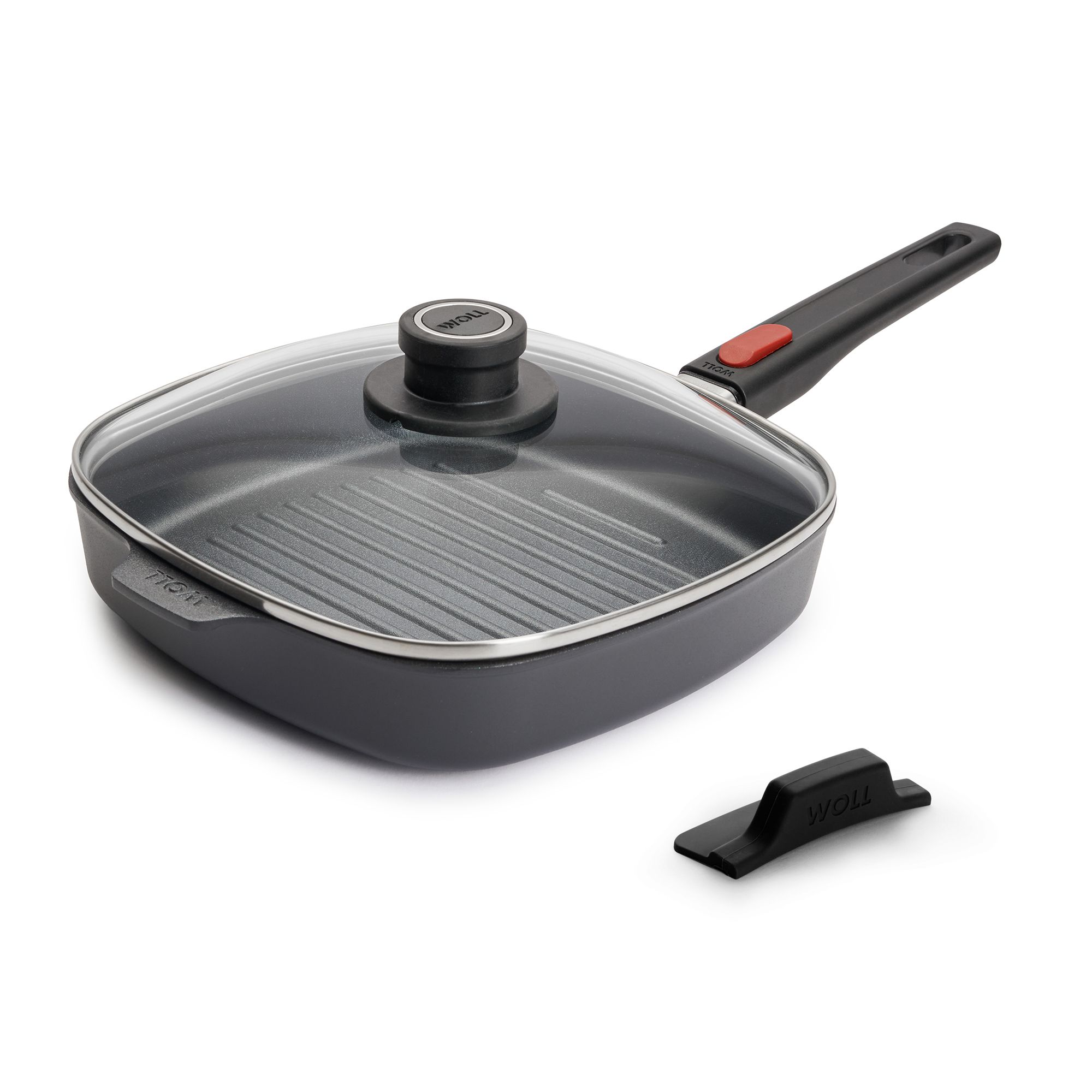 WOLL® D-Lite Grillpfanne inkl. Sicherheits- glasdeckel 24x24cm, rechteckig