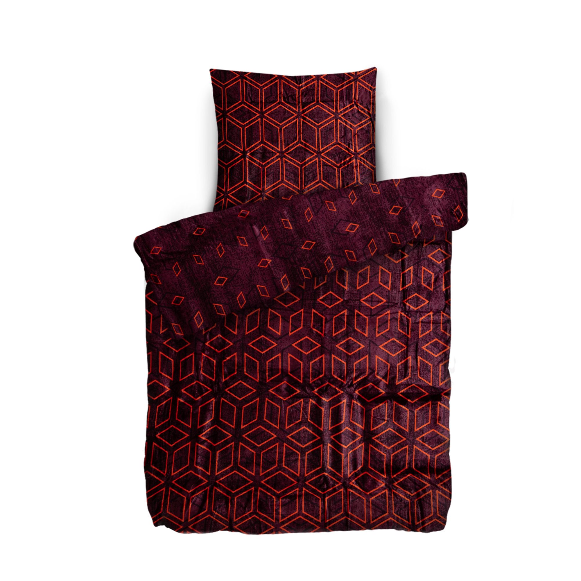 MONT CHALET Wendebettwäsche Rauten-Grafik Mikrofaser Chinchilla Einzelbett, 2tlg.